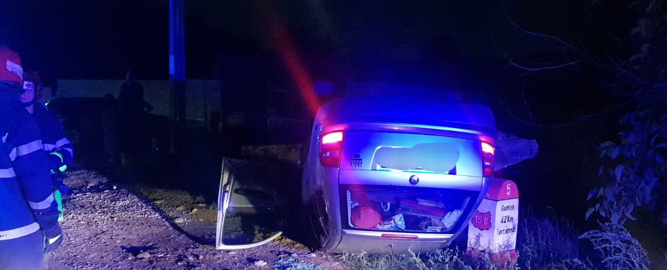 Neamţ: Accident rutier în localitatea Turturești. Două persoane au fost rănite