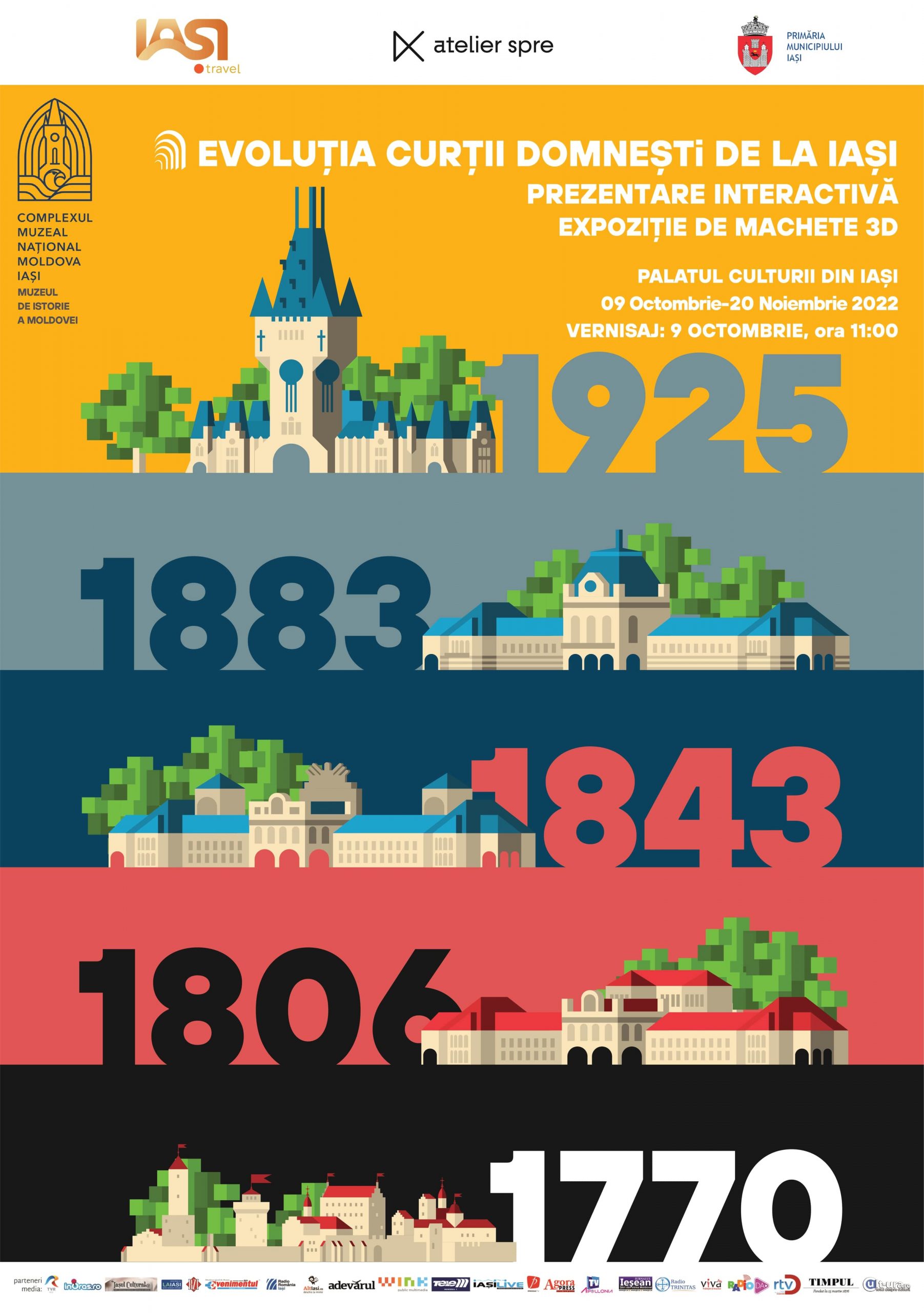 Expoziția „Evoluția Curții Domnești de la Iași. Palatul Culturii” –  Prezentare interactivă