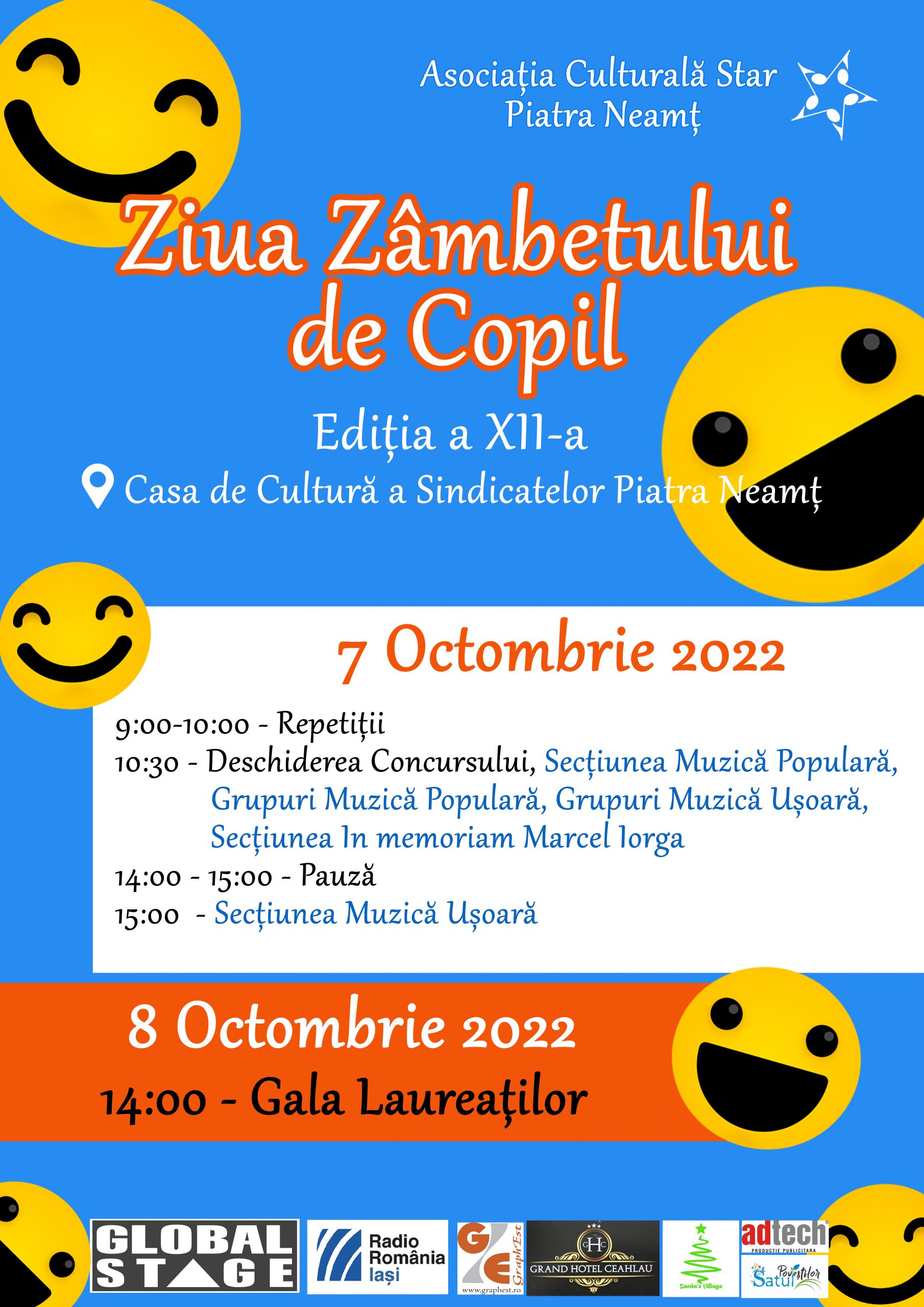 Festivalul „Ziua zâmbetului de copil” 2022 – cea de-a XII-a ediţie