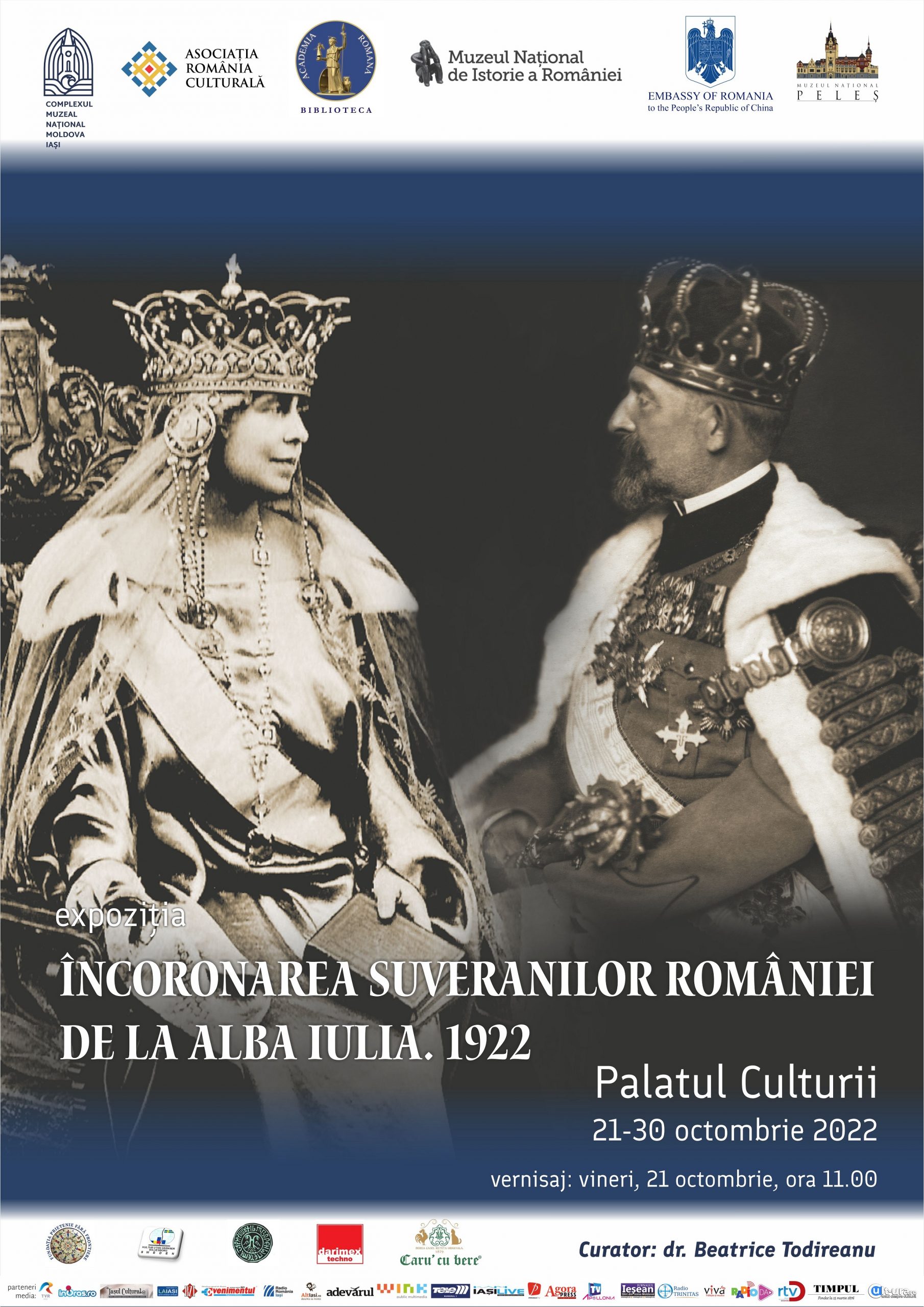 Expoziția „Încoronarea Suveranilor României de la Alba Iulia. 1922” la Palatul Culturii Iași