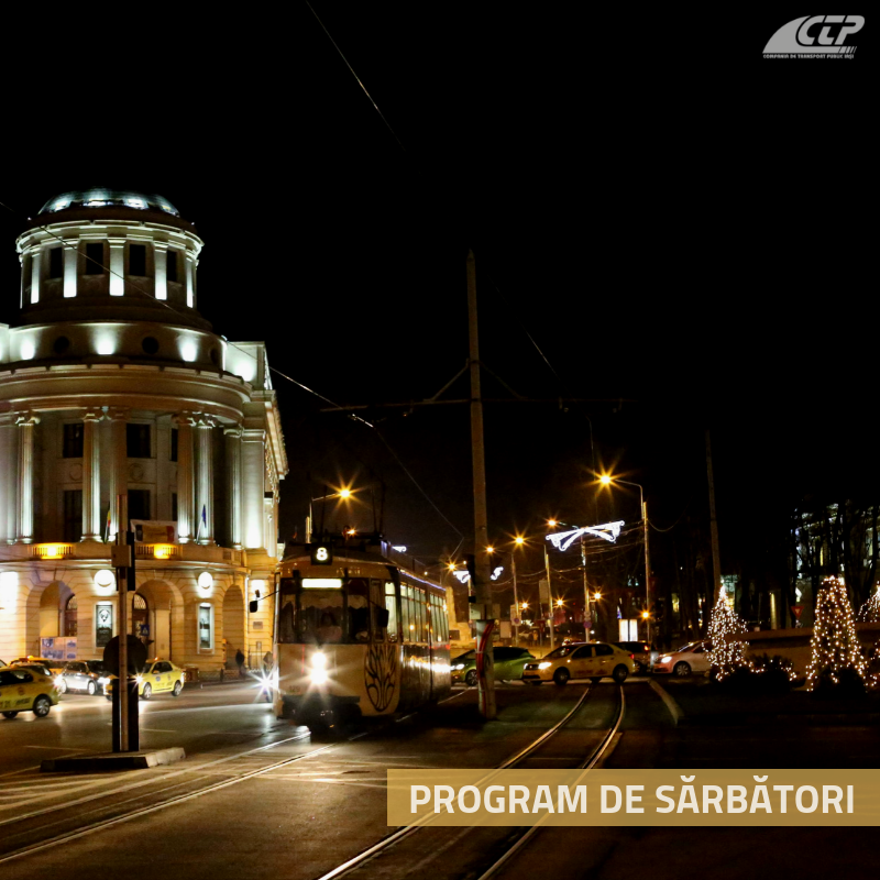 Program special al transportului public din Iași în zilele de Crăciun şi de Anul Nou