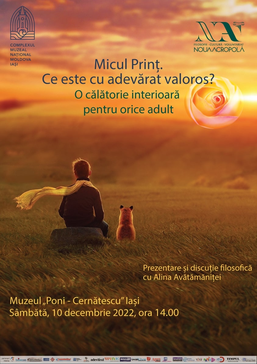 Iași: Dialog filosofic – Micul Prinț. Ce este cu adevărat valoros?