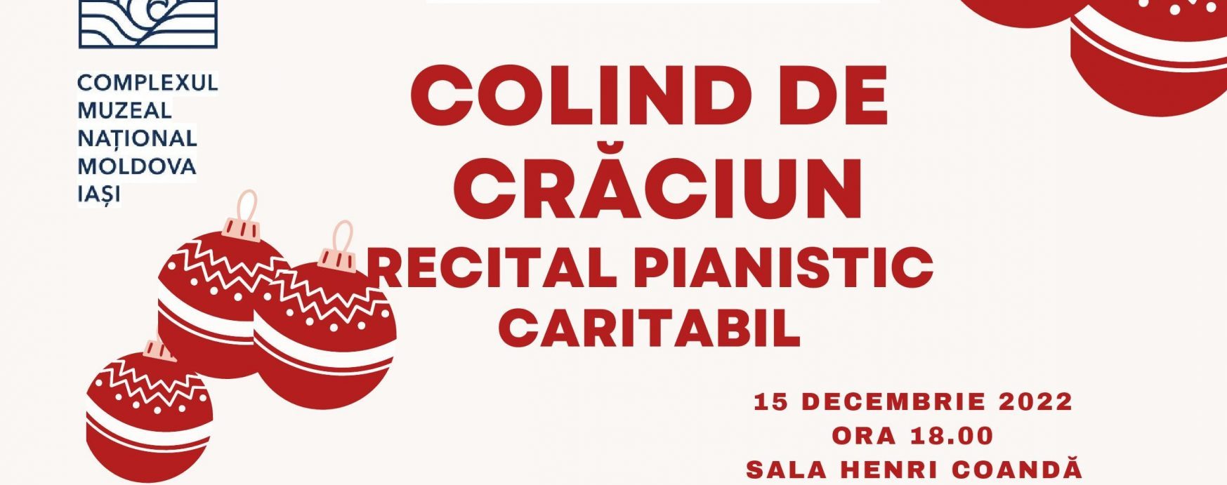 Palatul Culturii Iași: Recital de pian „Colind de Crăciun”