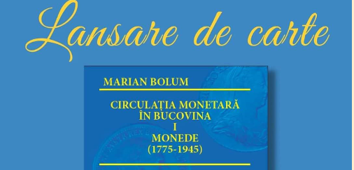 ”Circulația monetară în Bucovina I – Monede (1775 – 1945)”, titlul unei lucrări de numismatică, semnată de profesorului bârlădean de istorie, Marian Bolum. Emisiunea ”Weekend cu prieteni”, realizator – Horia Daraban (4.12.2022)