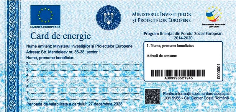 Ministrul Investiţiilor şi Proiectelor Europene explică mecanismul de utilizare a cardului de energie