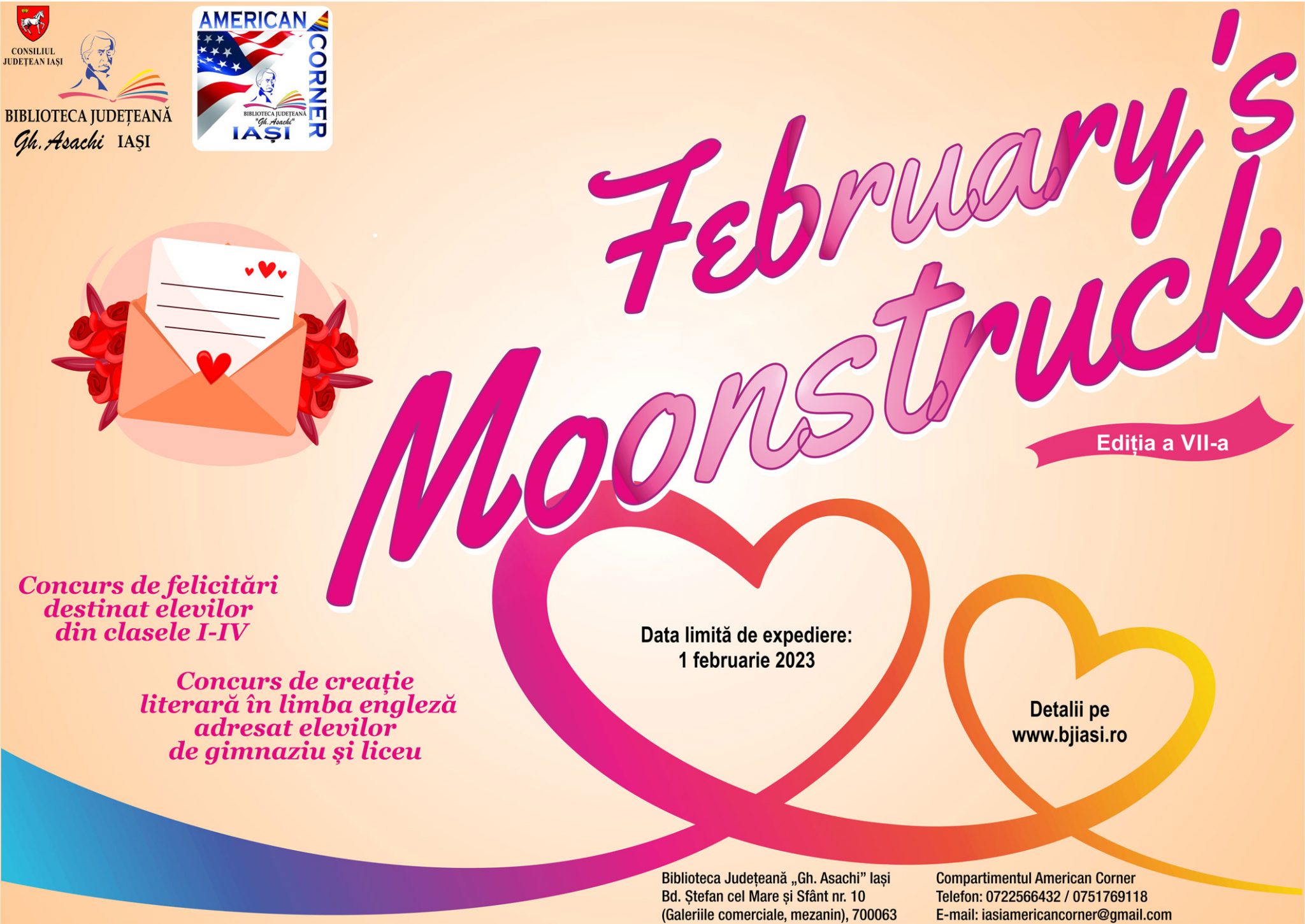 Iași: Concursul de creație literară în limba engleză „February’s Moonstruck”, Ediția a VII-a