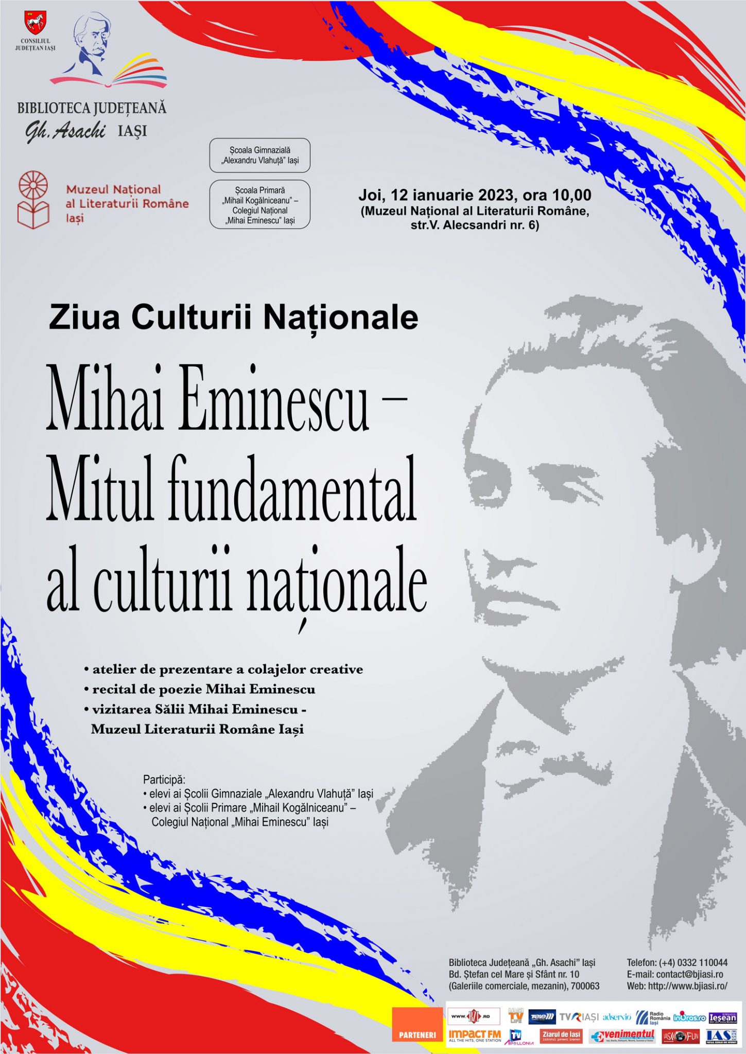 Iași: „Mihai Eminescu – Mitul fundamental al culturii naționale”, la Muzeul Național al Literaturii Române