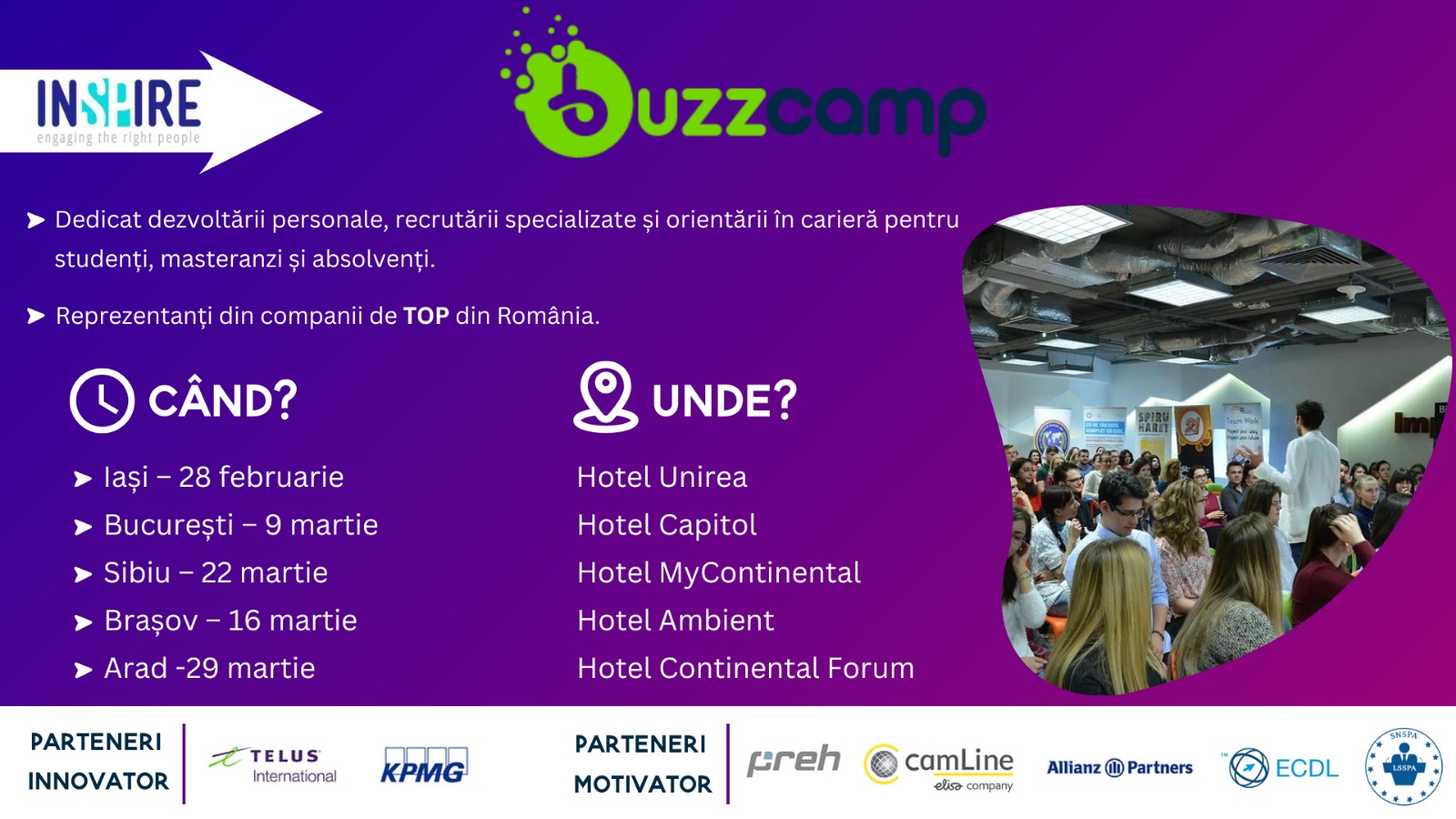 BuzzCamp – Evenimentul de networking și educație pentru tineri revine în 2023