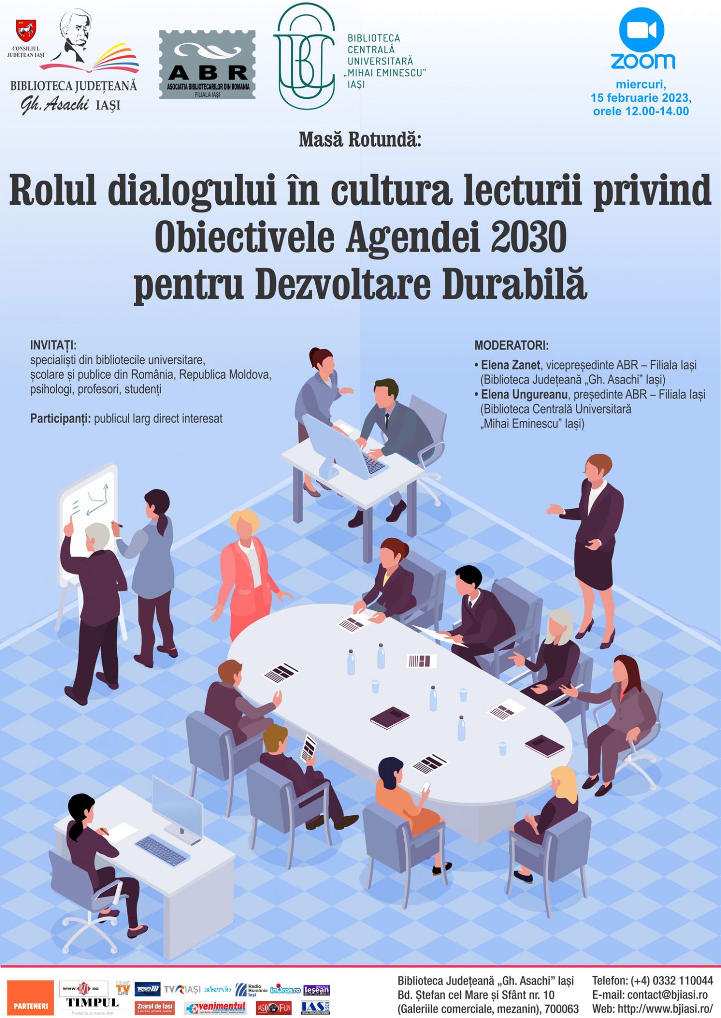 Iași: Rolul dialogului în cultura lecturii privind Obiectivele Agendei 2030 pentru Dezvoltare Durabilă, la Biblioteca „Gh. Asachi”