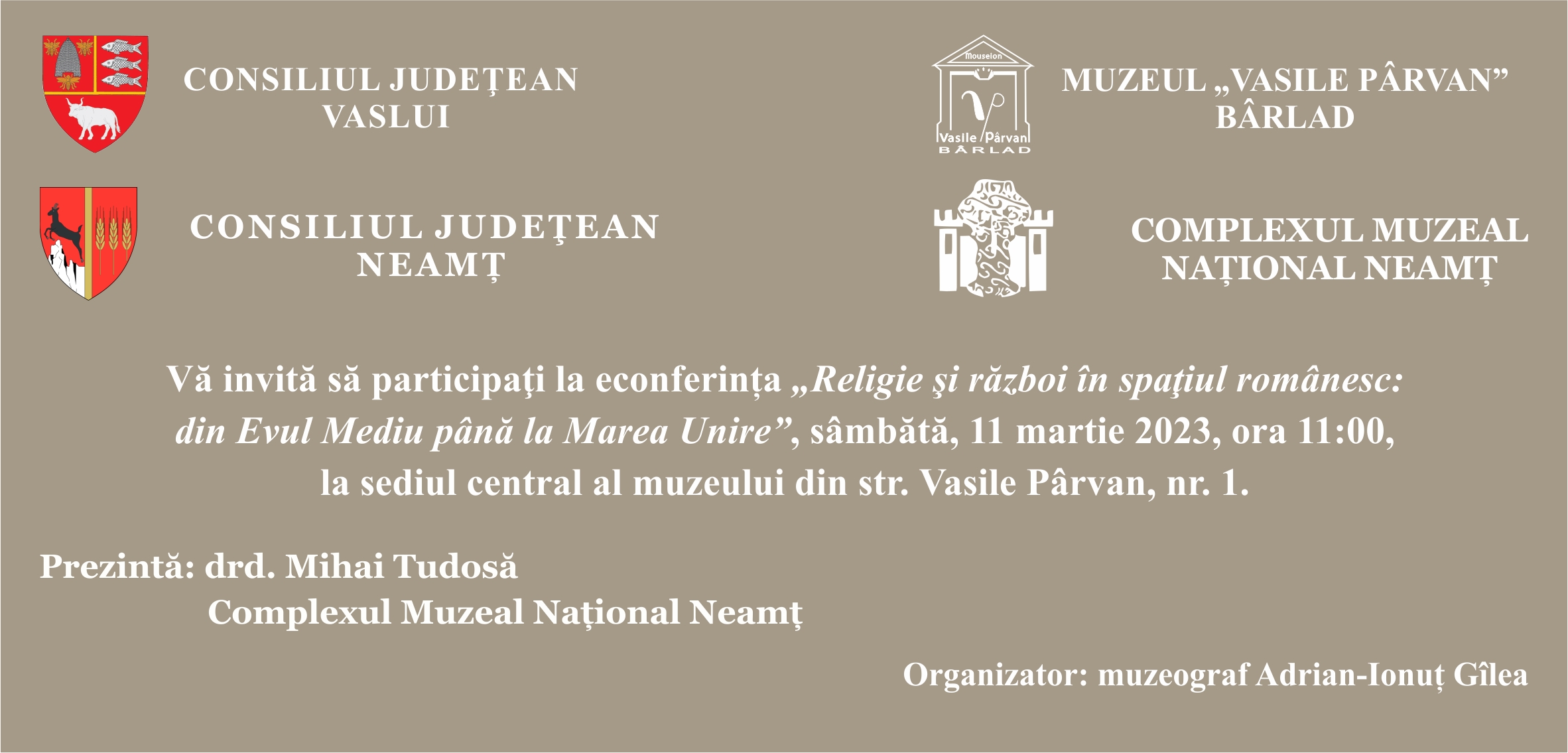 Conferința – Religie și război în spațiul românesc: din Evul Mediu până la Marea Unire