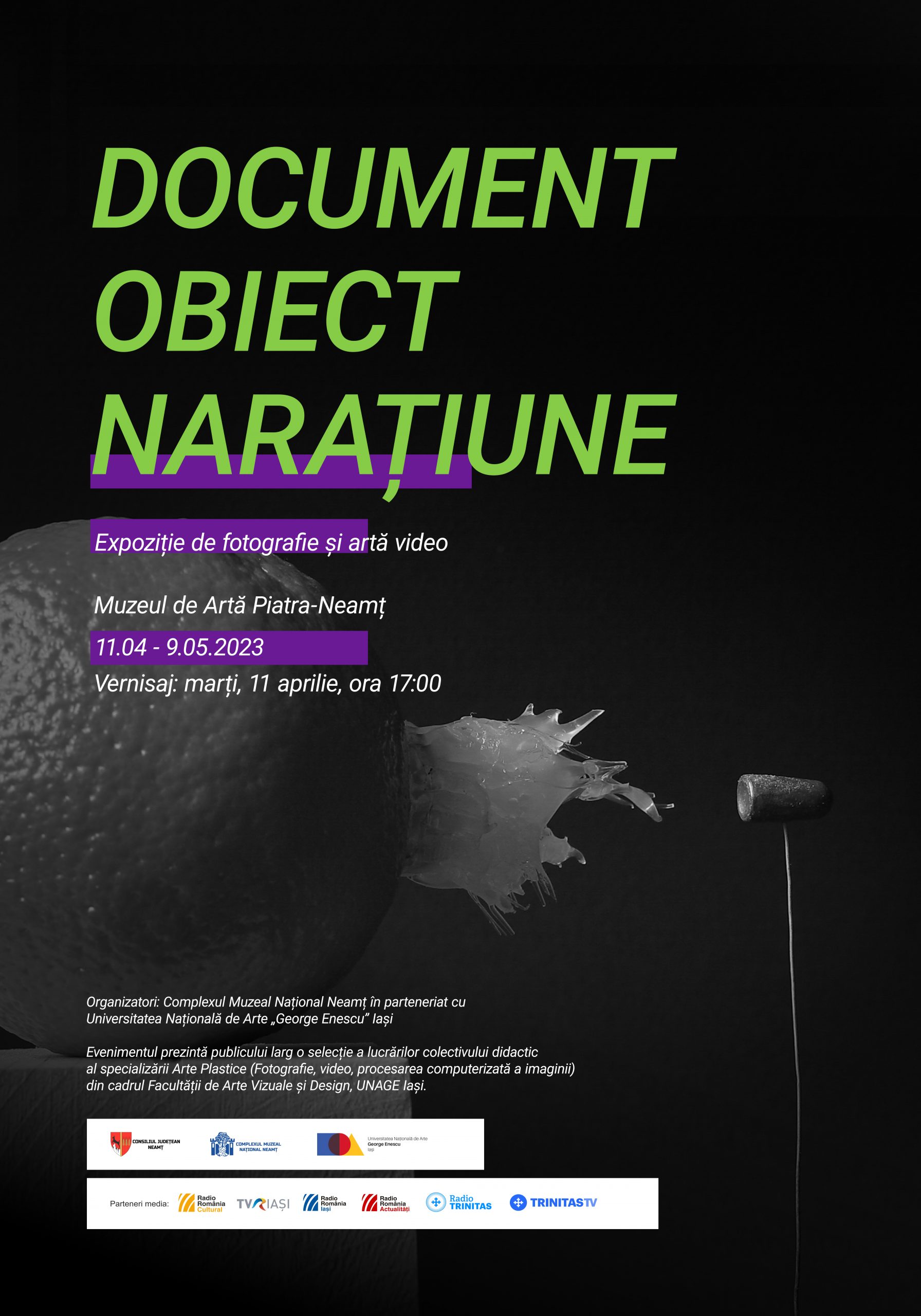 DOCUMENT | OBIECT | NARAȚIUNE – Expoziție de fotografie și artă video