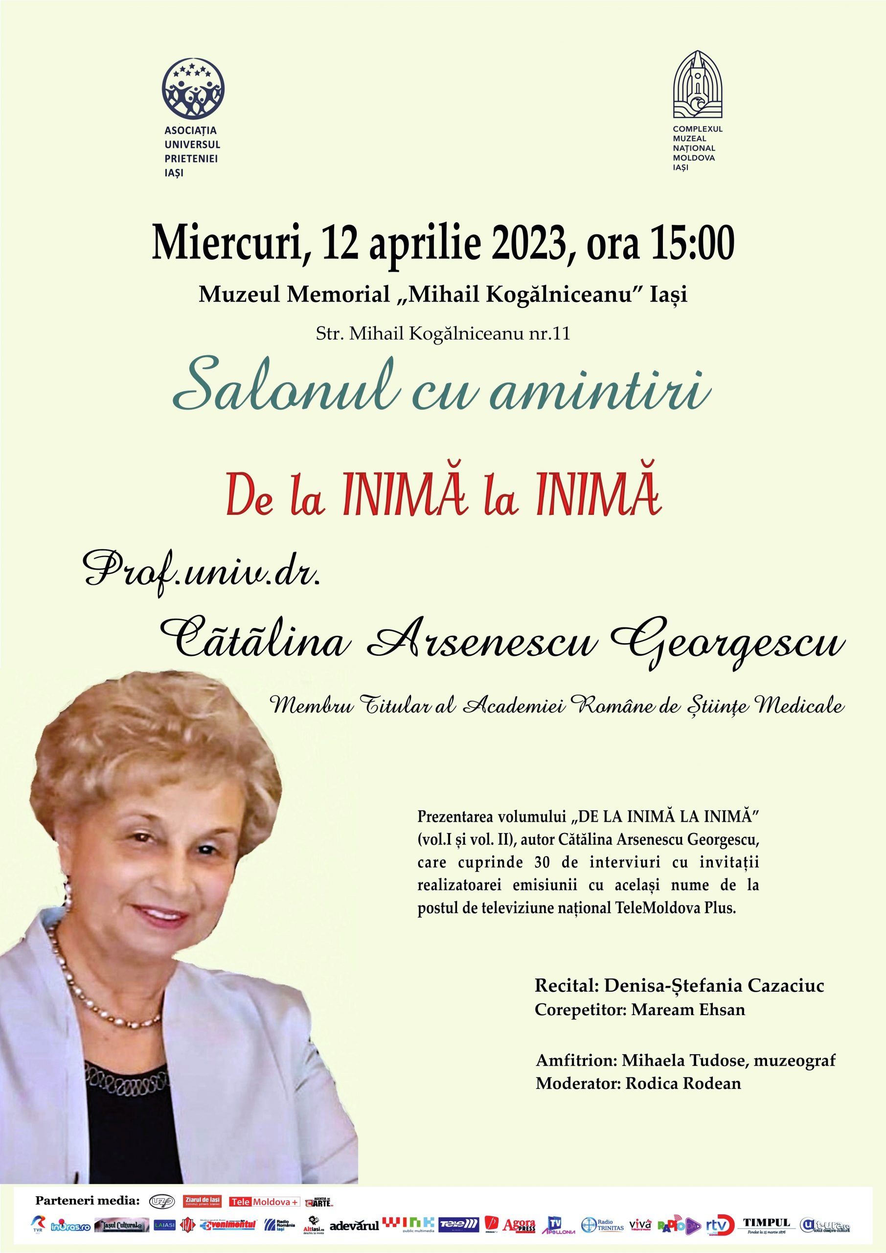 „De la inimă la inimă” – întâlnire cu prof. univ. dr. Cătălina Arsenescu Georgescu