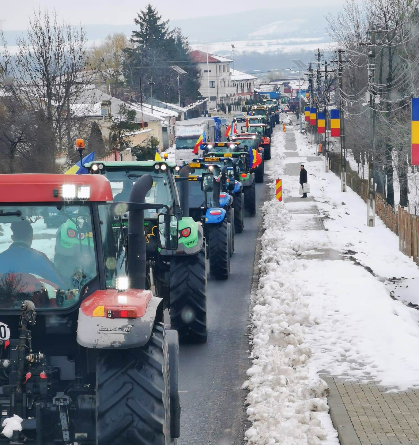 Botoşani: Protestul fermierilor a îngreunat circulaţia prin Punctul de Trecere a Frontierei Stânca