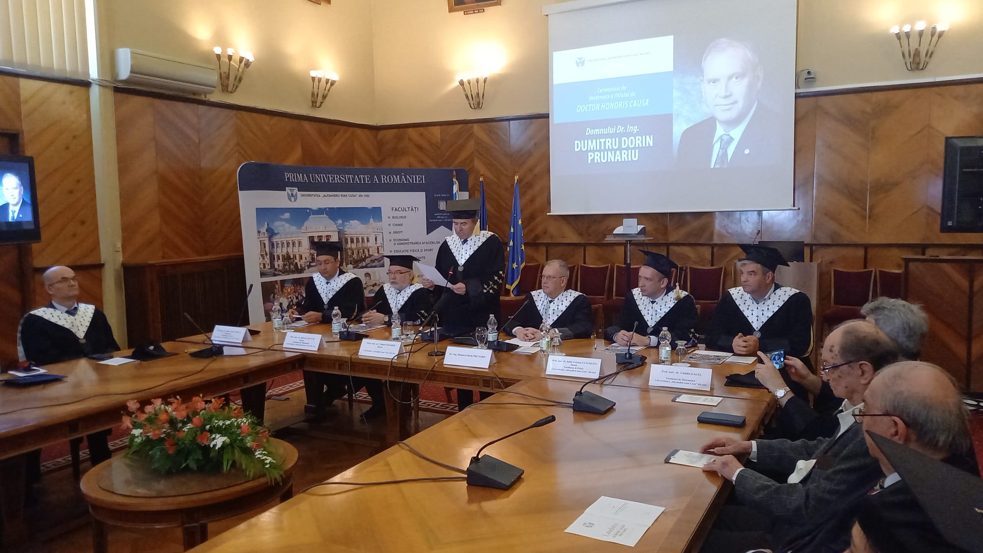 (AUDIO/FOTO) Universitatea ”Alexandru Ioan Cuza” din Iași, a acordat titlul de Doctor Honoris Causa, prof.dr. ing. Dumitru Prunariu