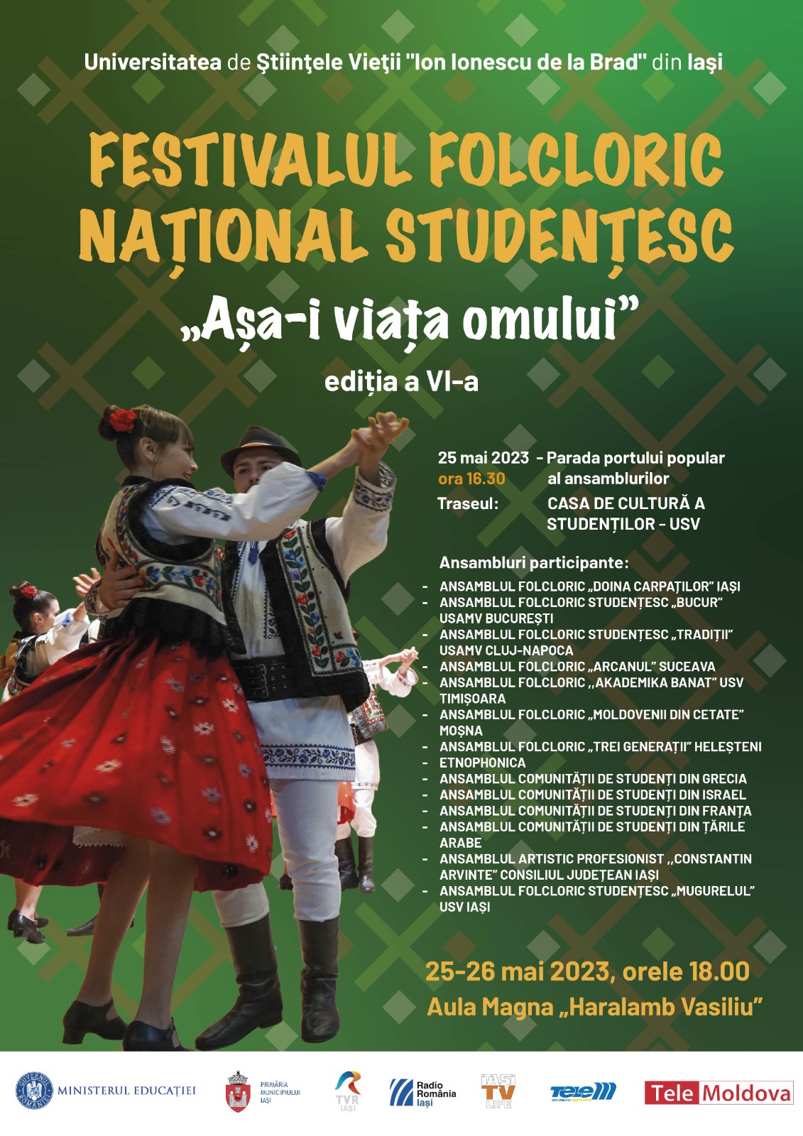 Festivalul Folcloric Studențesc cu participare internațională la USV Iași, are premiere remarcabile pentru comunitate