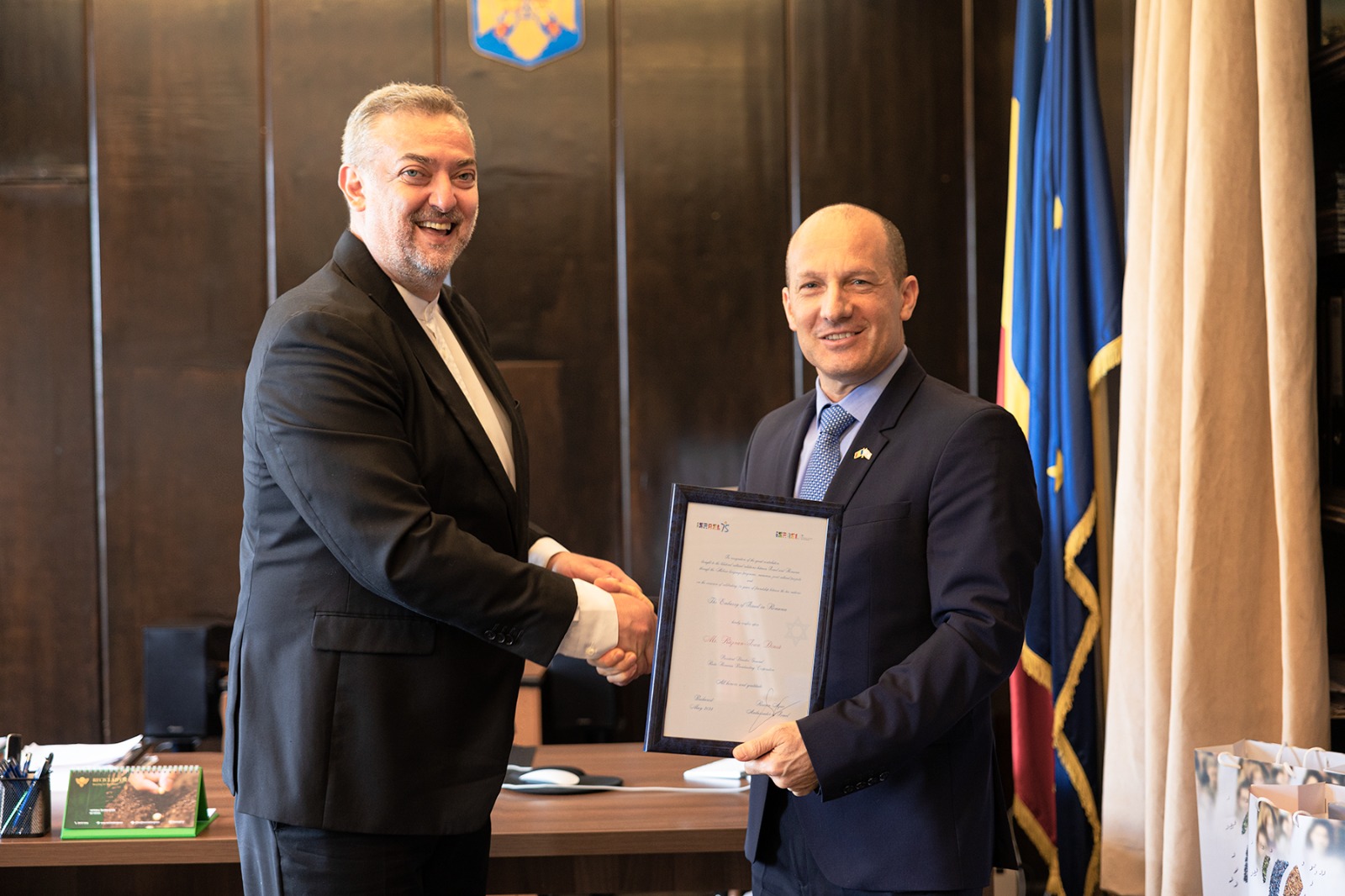 Distincție oferită de Ambasada Israelului președintelui director general al Radio România