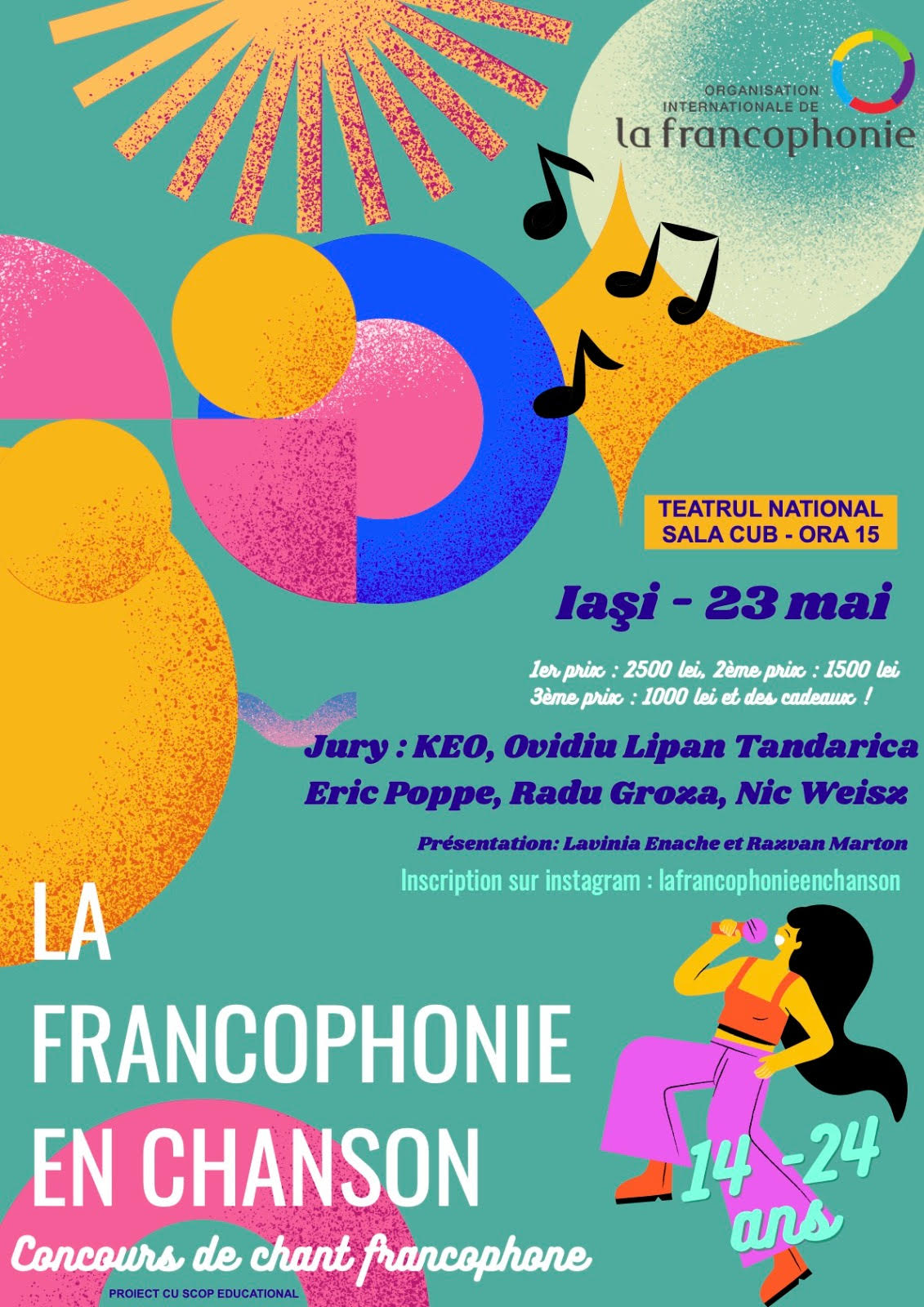 “La Francophonie en Chanson” – concurs de interpretare în limba franceză