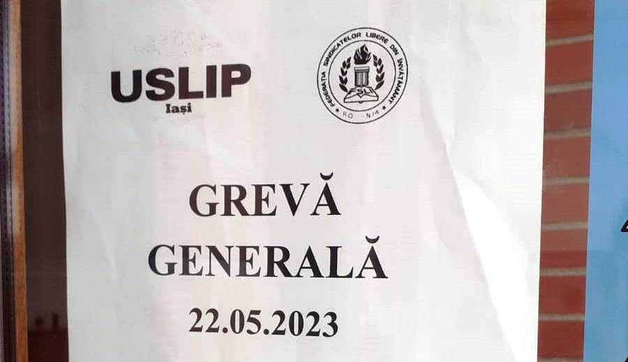 (AUDIO) Toate unitățile școlare din județul Iași se află în grevă generală