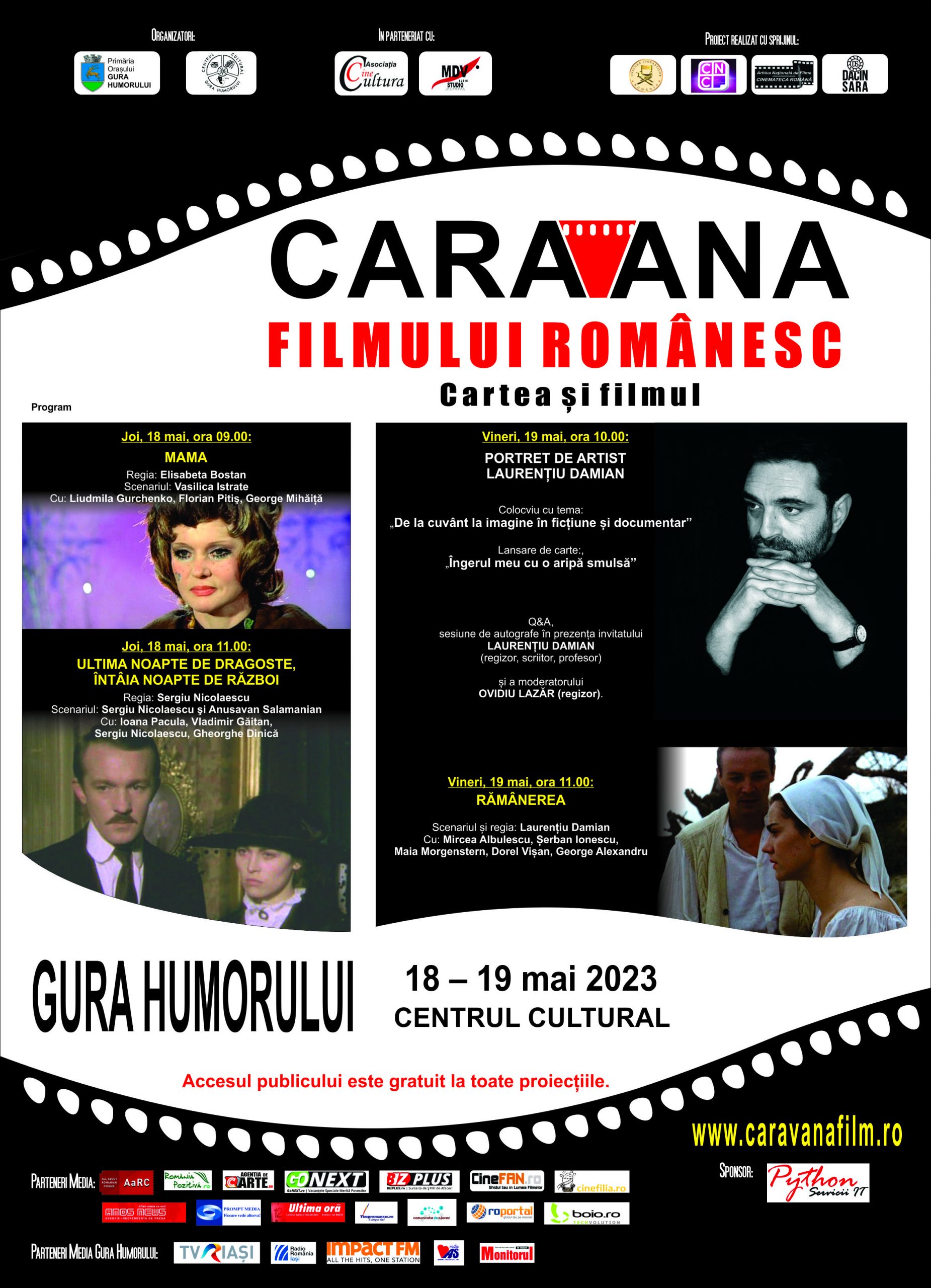 „Caravana filmului românesc – Cartea și filmul” revine la Gura Humorului