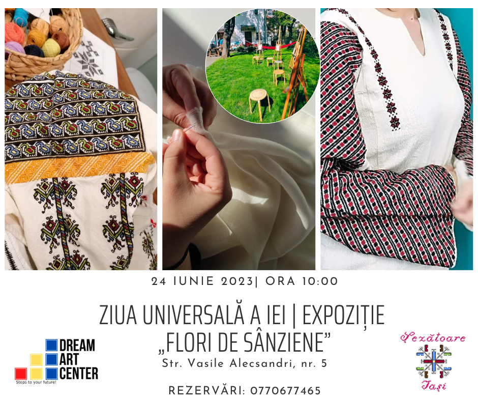 Ziua Universală a Iei: expoziție, recital și ateliere la Centrul Cultural ”Dream Art Center Iași” – DACI