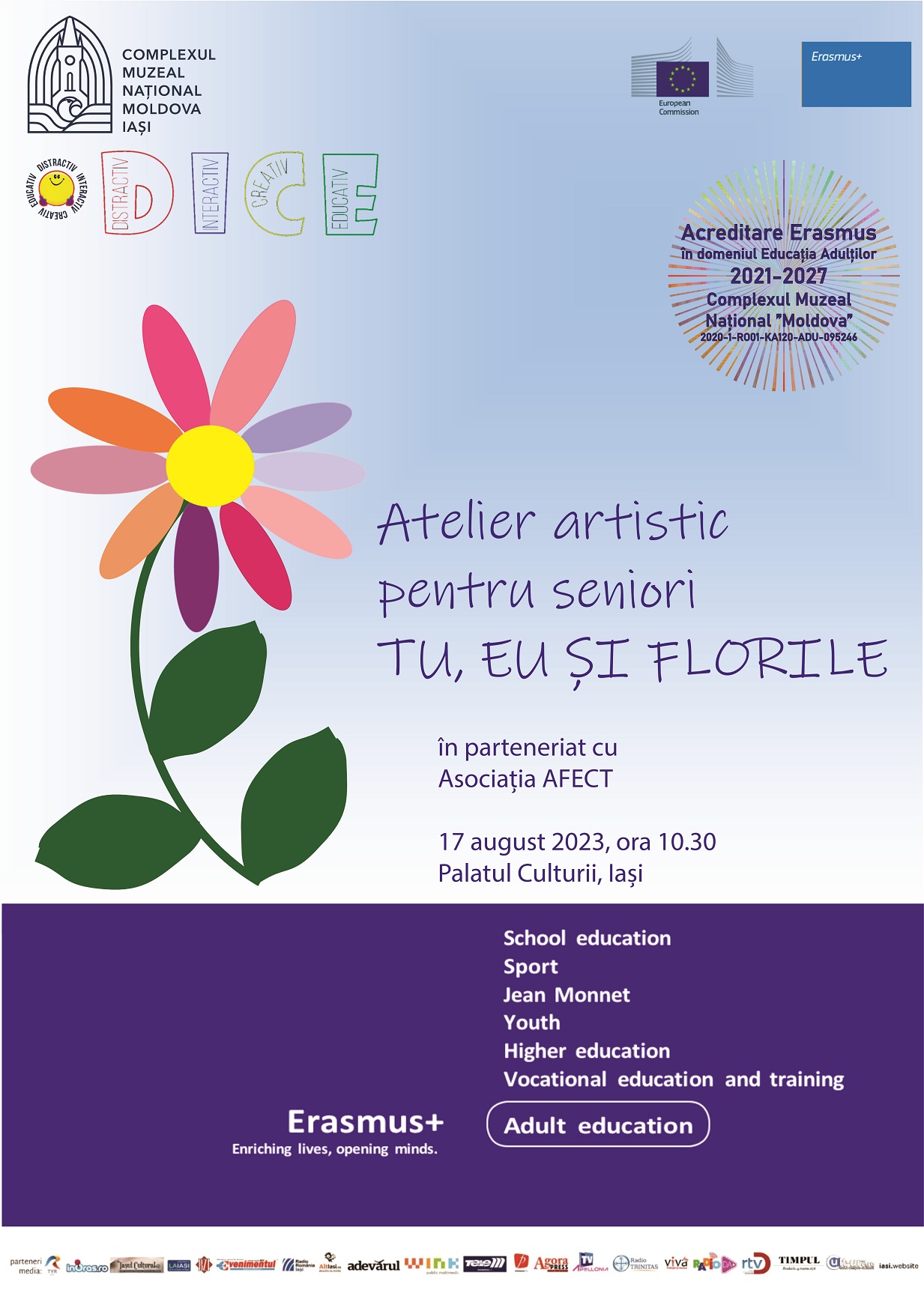 Iași: Atelier artistic pentru seniori, la Palatul Culturii