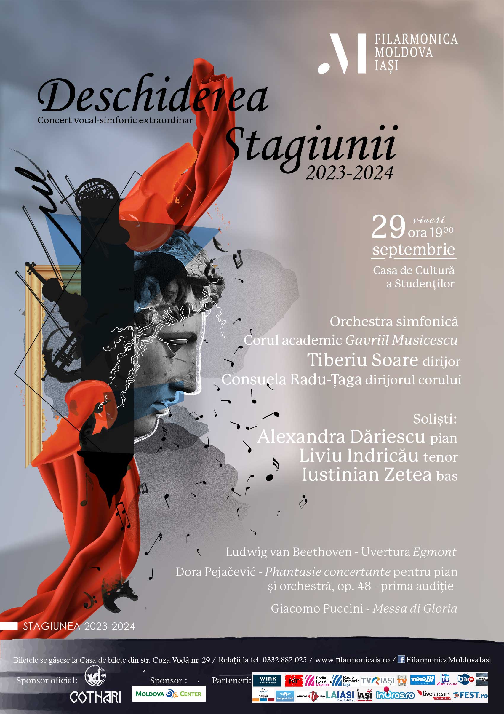 Iași, 29 sept, 19.00, Filarmonica MOLDOVA După triumful din Festivalul Enescu, o deschidere de stagiune de nivel internațional