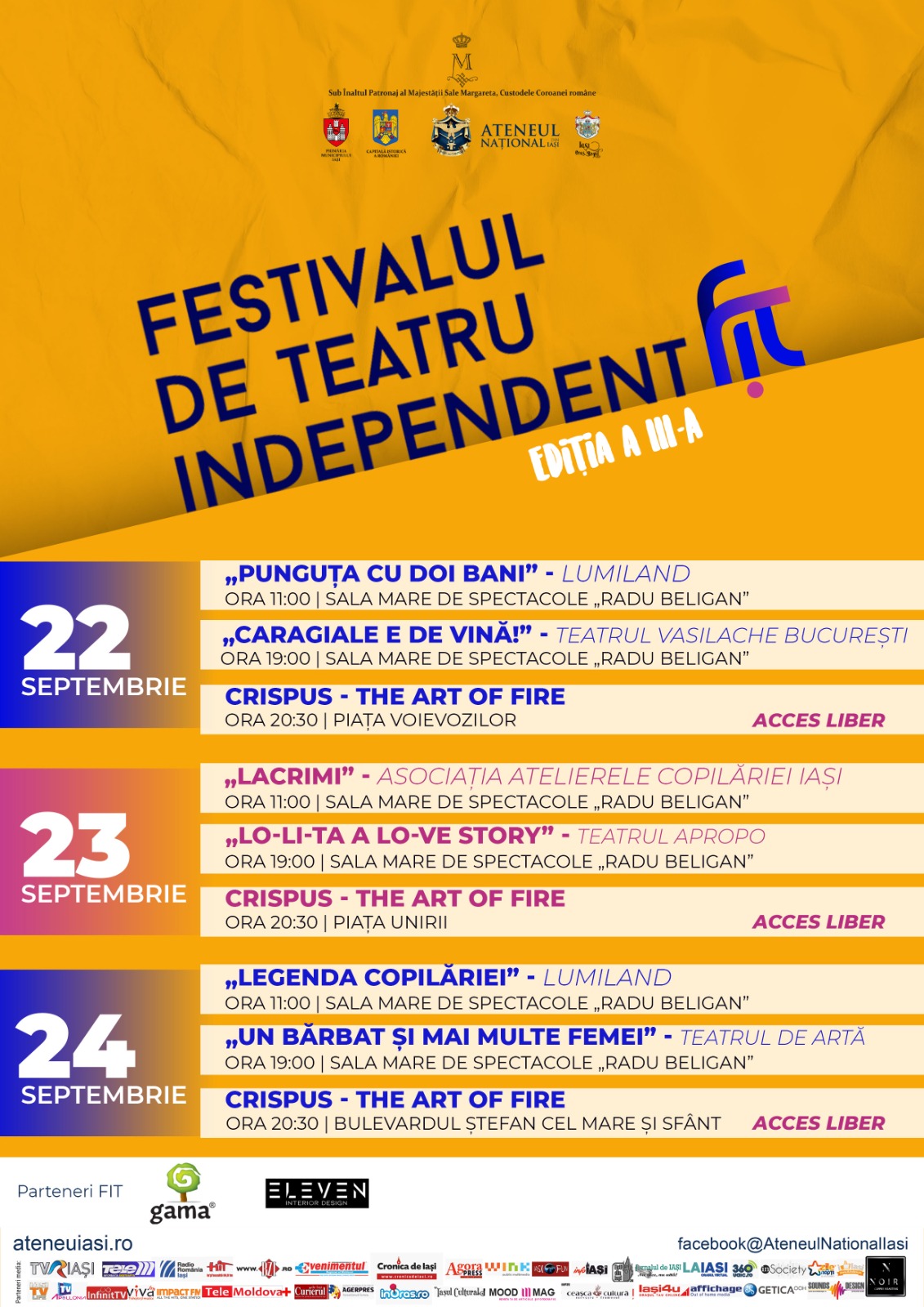 Ateneul Național din Iași anunță debutul celei de-a III-a ediții a Festivalului Teatrelor Independente