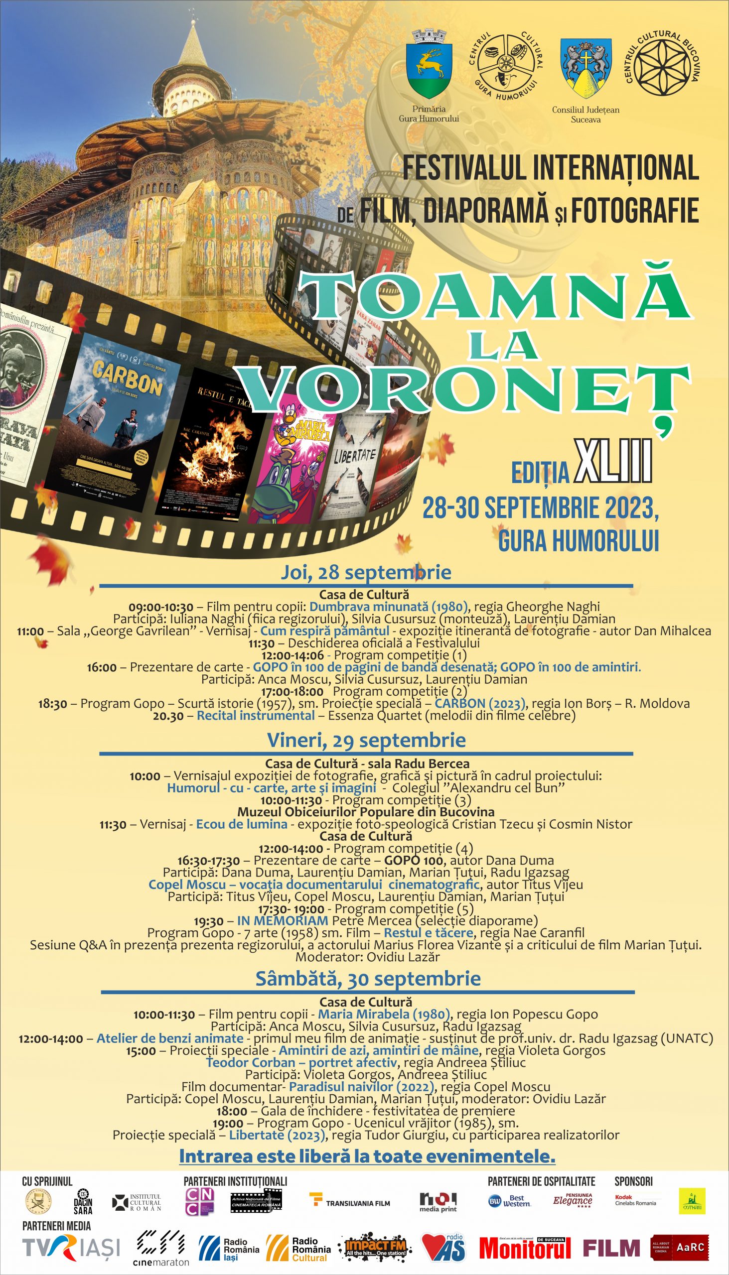 Festivalul de Film Internațional Toamnă la Voroneț, ediția 43