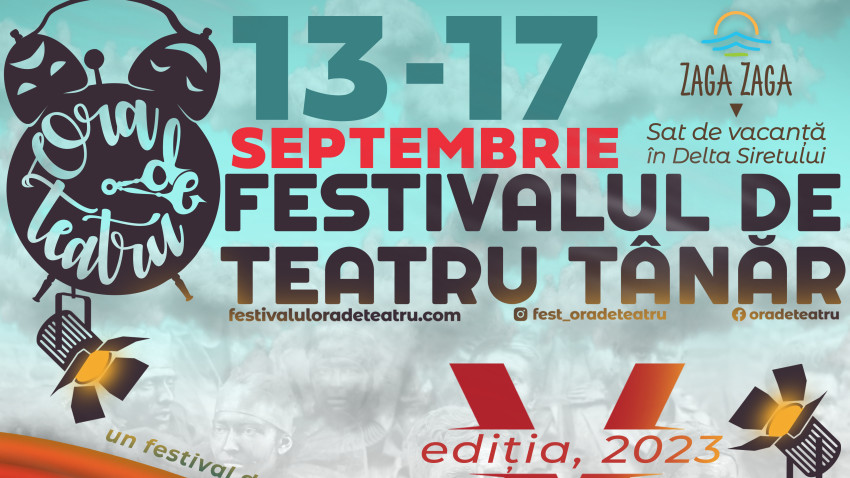 Teatru, carte și muzică bună la Festival de Teatru Tânăr. 13-17 sept 2023, Vrancea. Bună Dimineața la Radio Iași