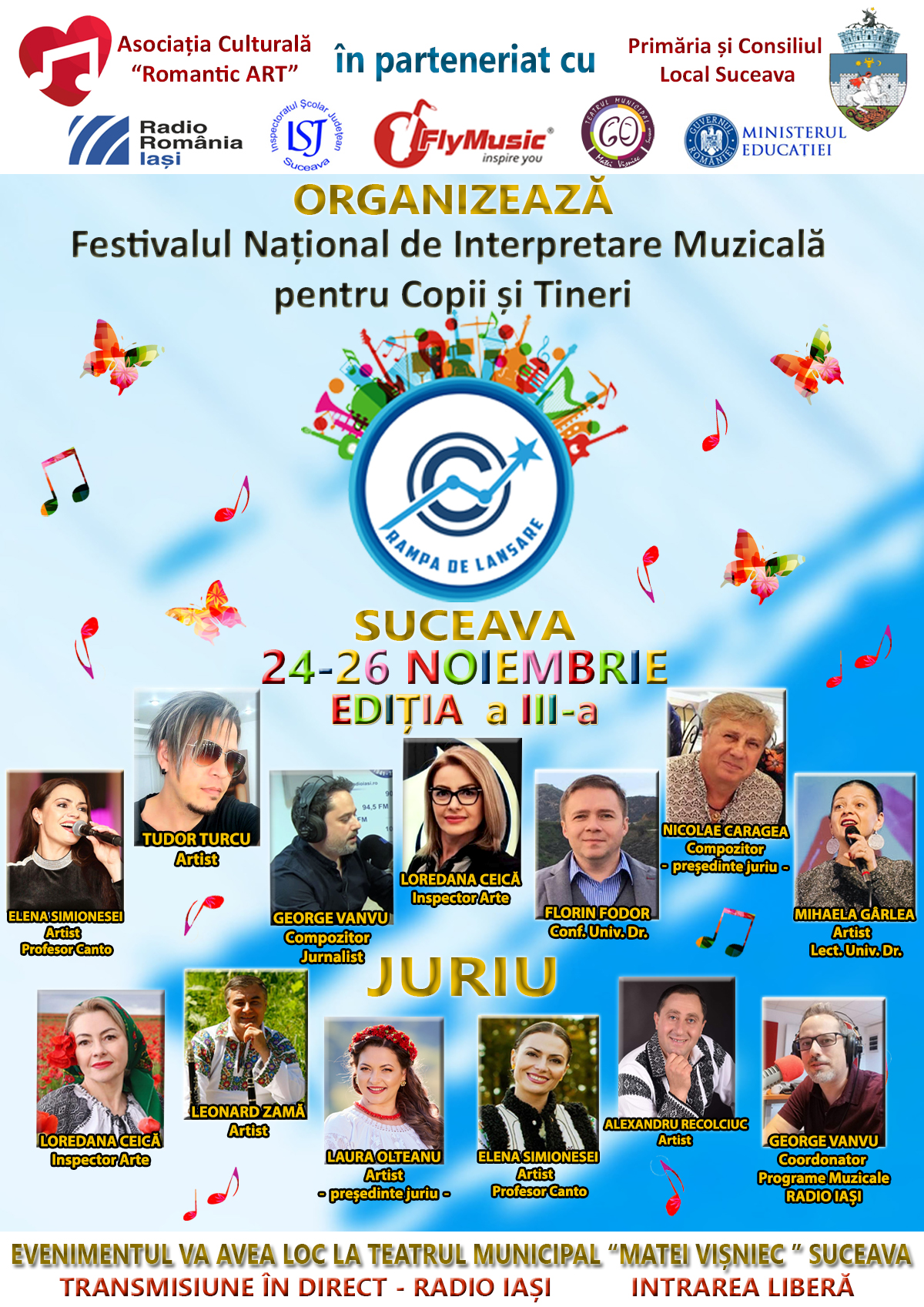 24-26 noiembrie 2023 – Festivalul Național de Interpretare Muzicală „Rampa de lansare”, ediția a III-a