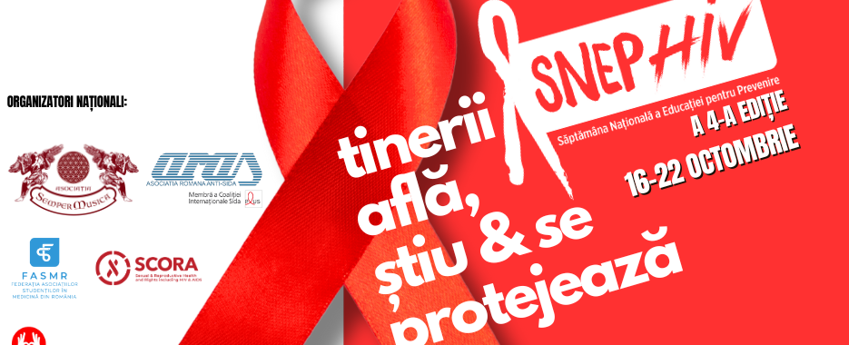 Săptămâna Națională a Educației pentru Prevenire HIV (16 – 23 octombrie 2023)