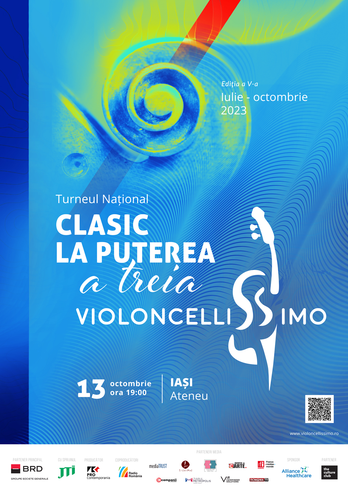 Concert extraordinar Violoncellissimo – Clasic la puterea a treia 2023 în deschiderea stagiunii 2023-2024 a Ateneului Național din Iași