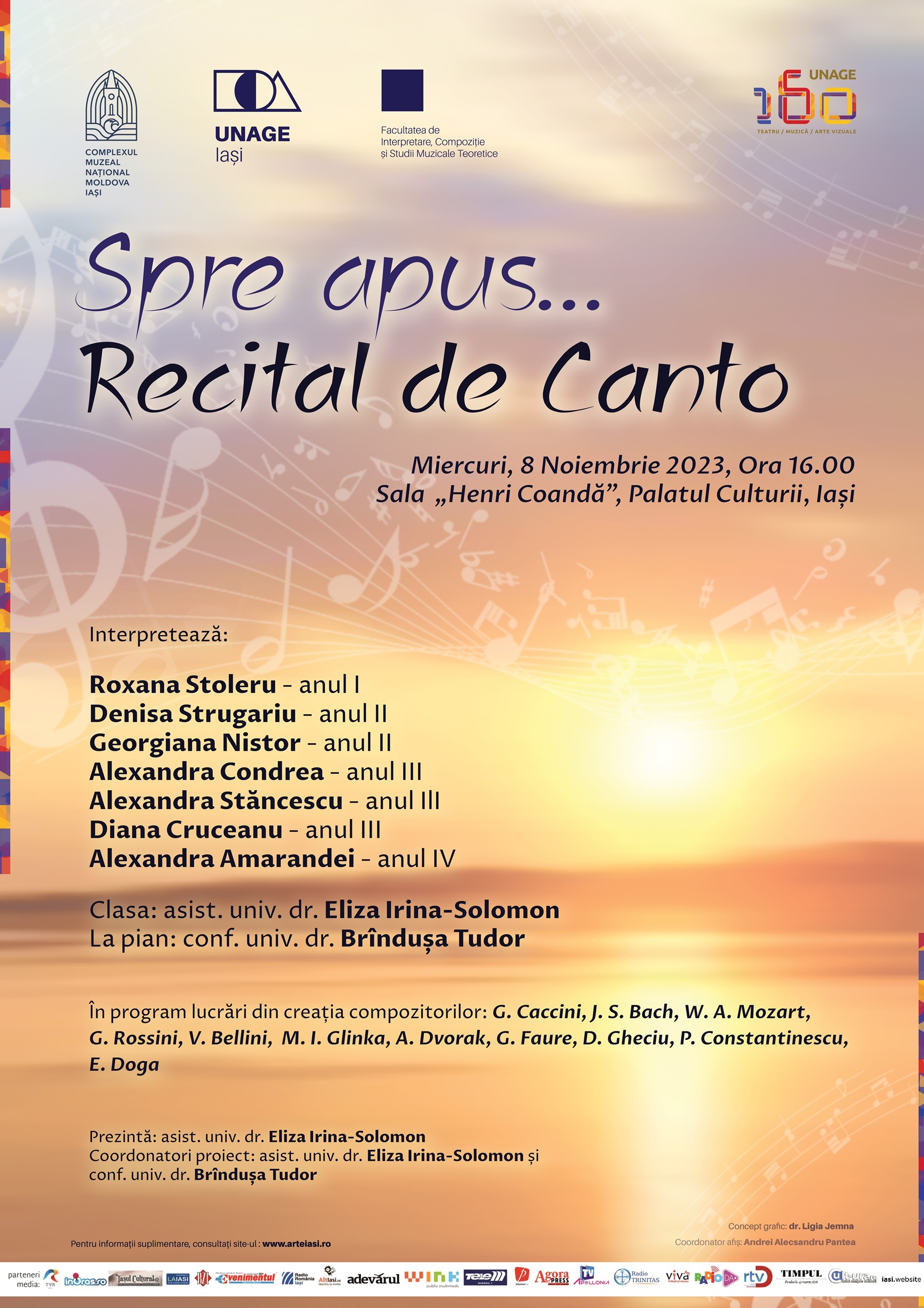 Iași: Recital de canto „Spre apus…”