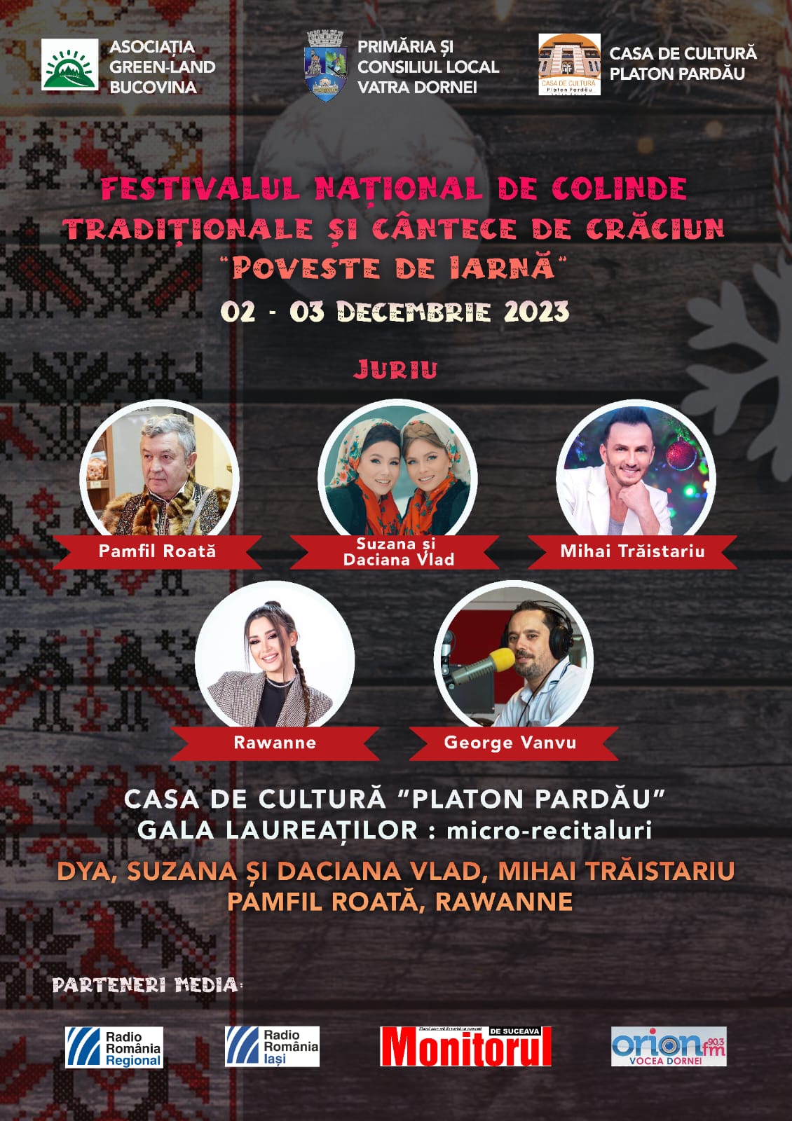 (VIDEO LIVE) Festivalul Național de Colinde Tradiționale și Cântece de Crăciun „Poveste de iarnă”, Vatra Dornei – 2 decembrie 2023