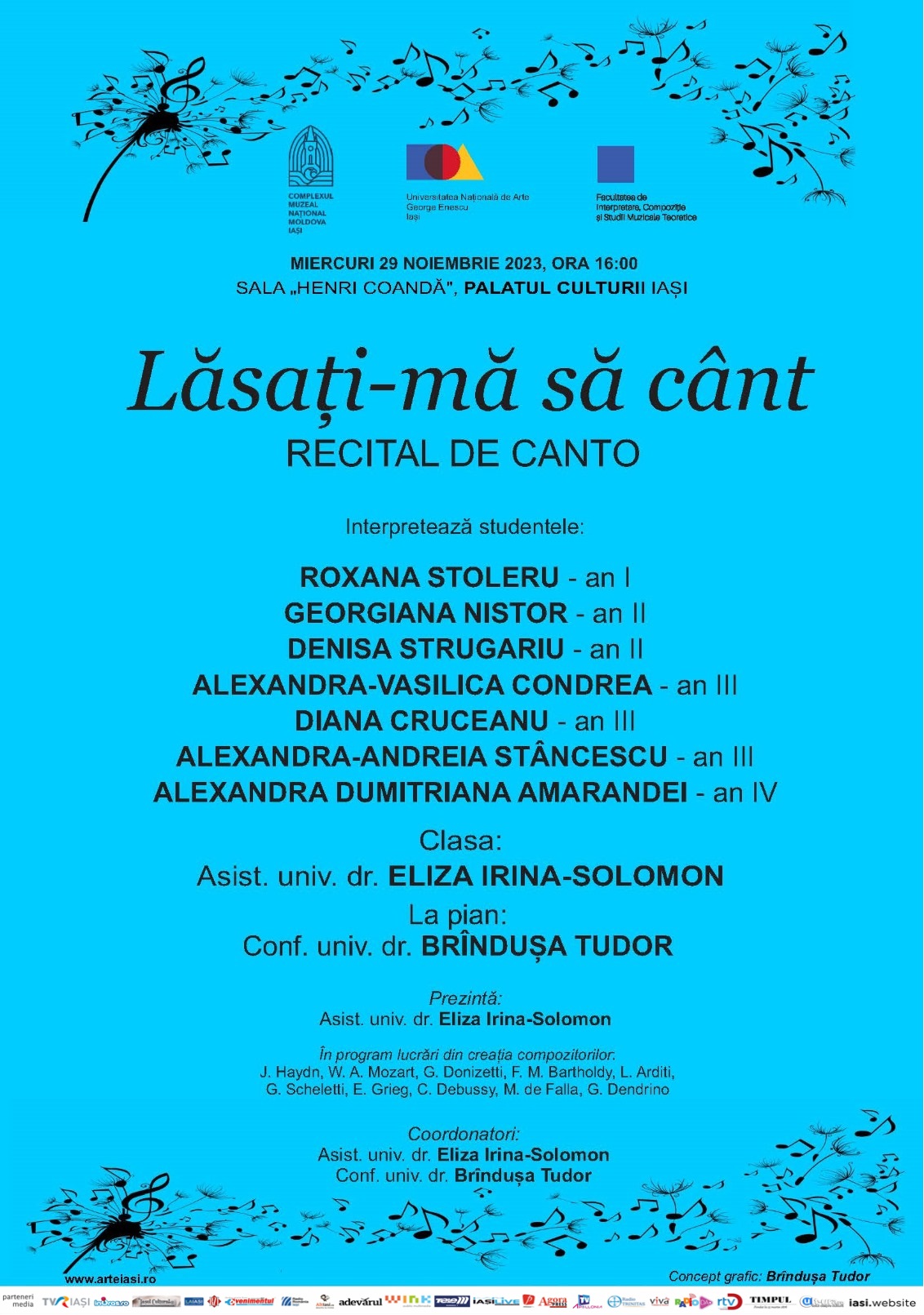 Iași: Recital de canto „Lăsați-mă să cânt”