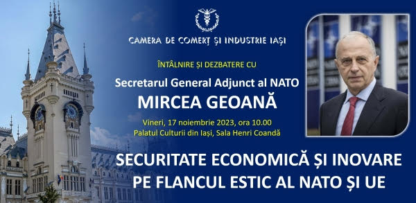 Secretarul General Adjunct al NATO, Mircea Geoană, va efectua astăzi o vizită la Iași și Bacău