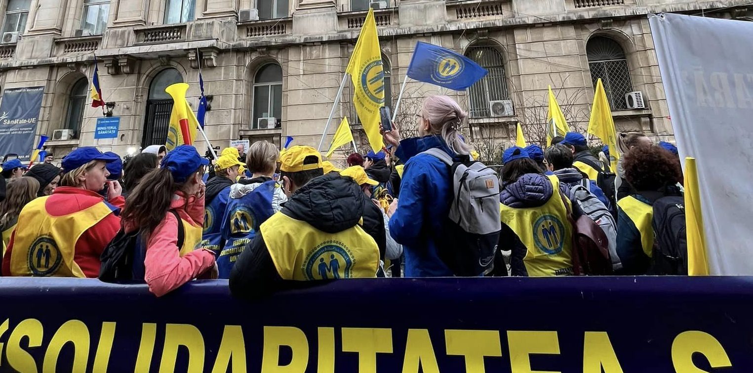 Peste 5.000 de sindicalişti din sănătate au protestat la Bucureşti