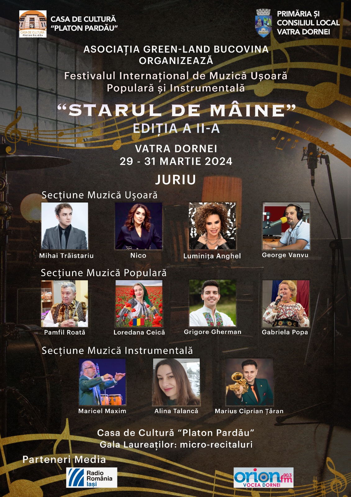 29-31 martie 2024 – Festivalul Internațional de Muzică Ușoară, Populară și Instrumentală „Starul de Mâine” – ediția a II-a, Vatra Dornei