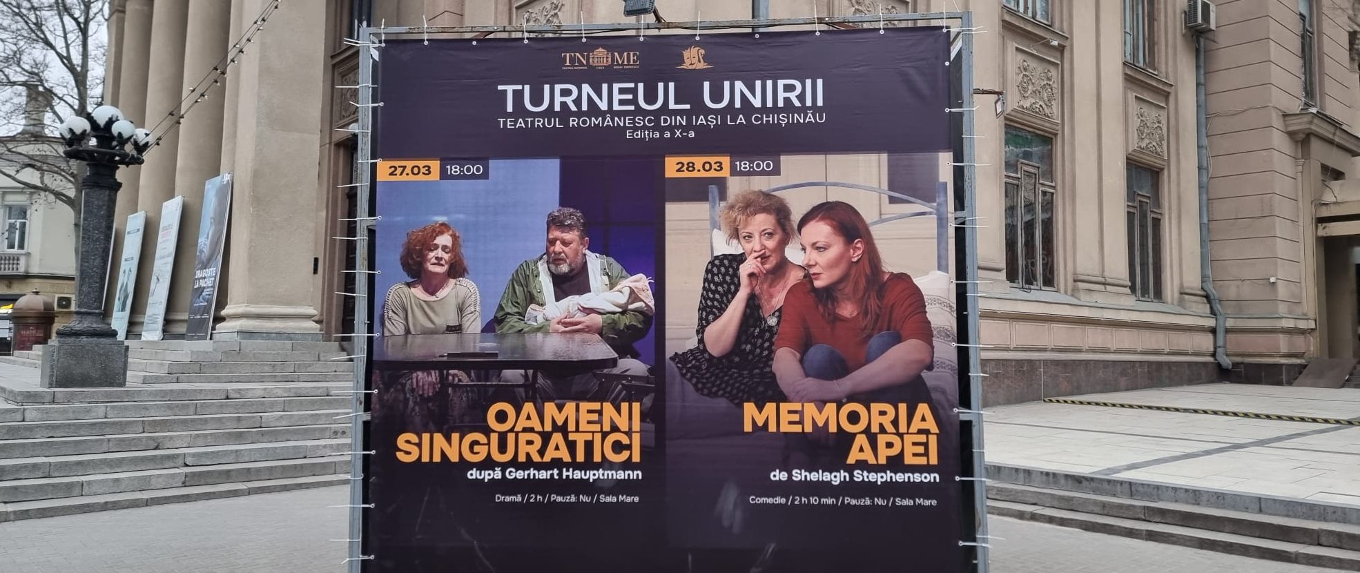 Ziua Mondială a Teatrului şi Ziua Unirii Basarabiei cu România, sărbătorite de Teatrul Naţional Iaşi la Chişinău