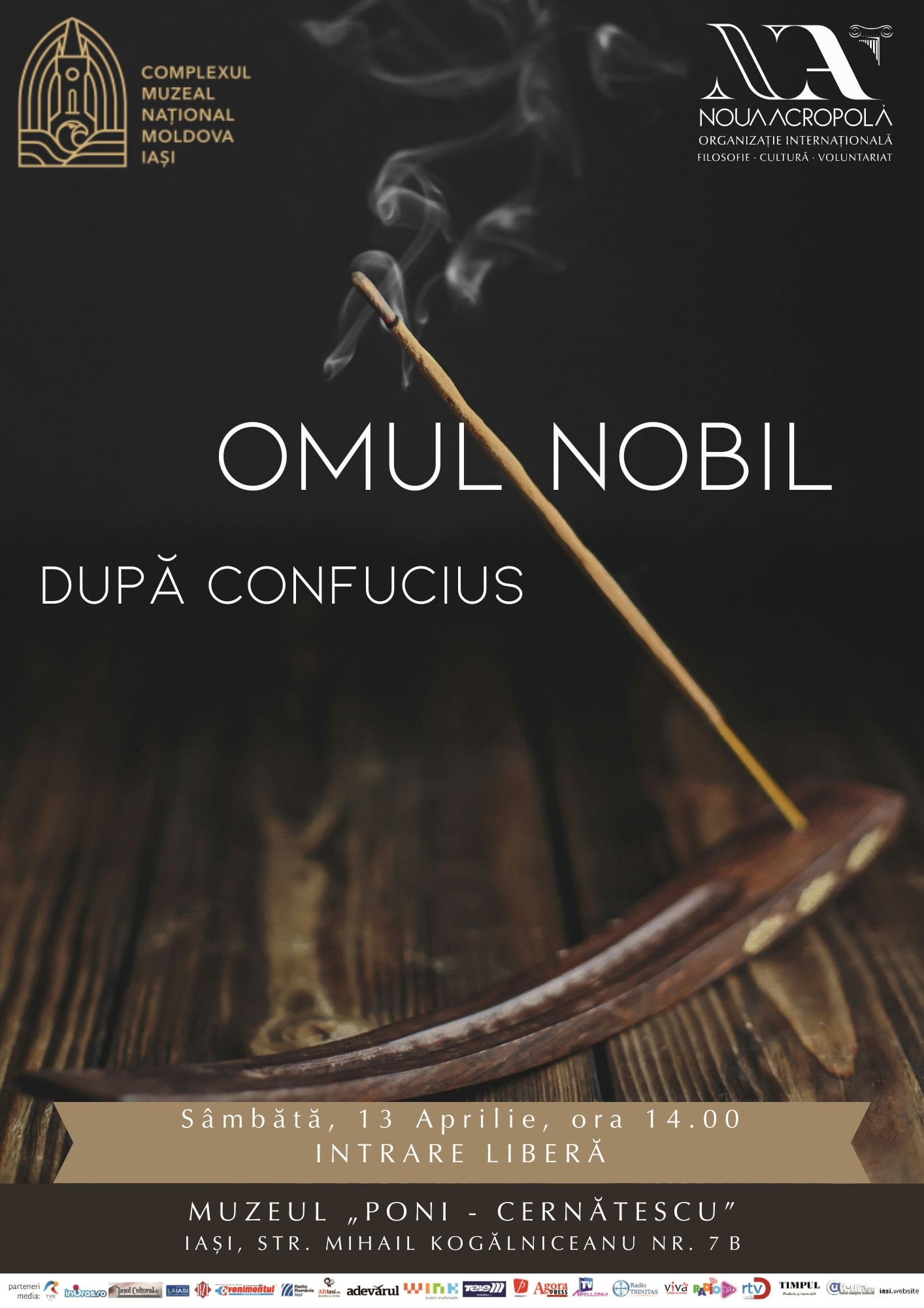 Iași: Prezentare și discuție filosofică, „Omul nobil, după Confucius”