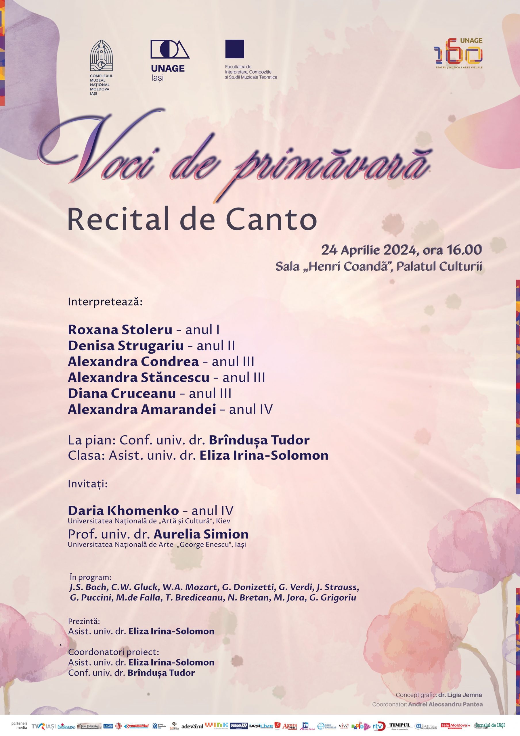 „Voci de primăvară” – recital de canto la Palatul Culturii