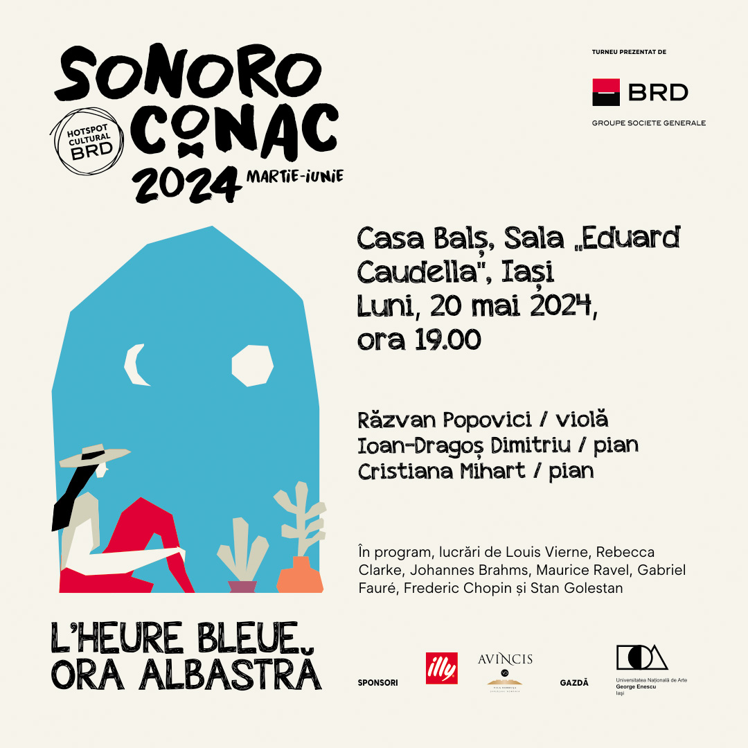 Concert SoNoRo Conac la Casa Balș din Iași, în Sala „Eduard Caudella”