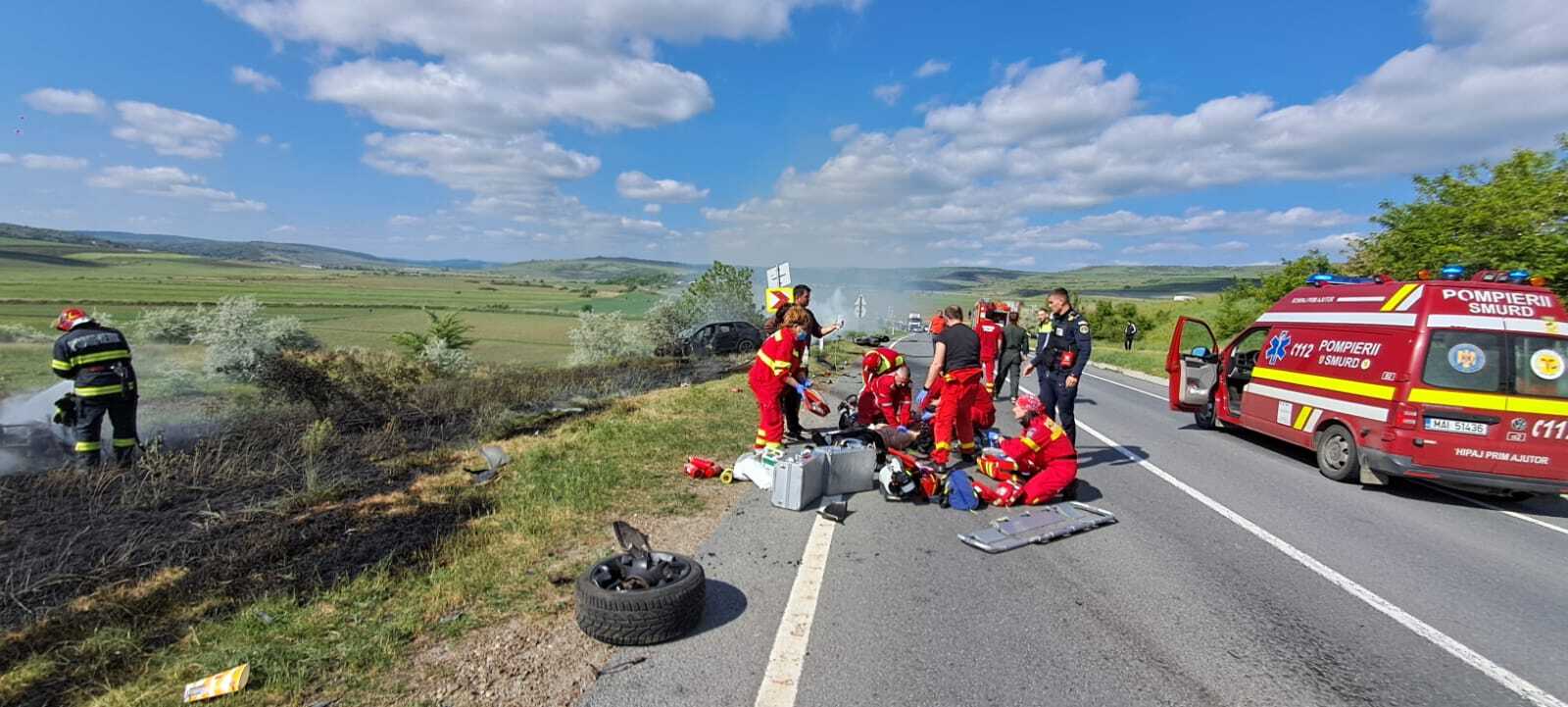 Vaslui: Trei persoane decedate în urma accidentului produs pe DN 24