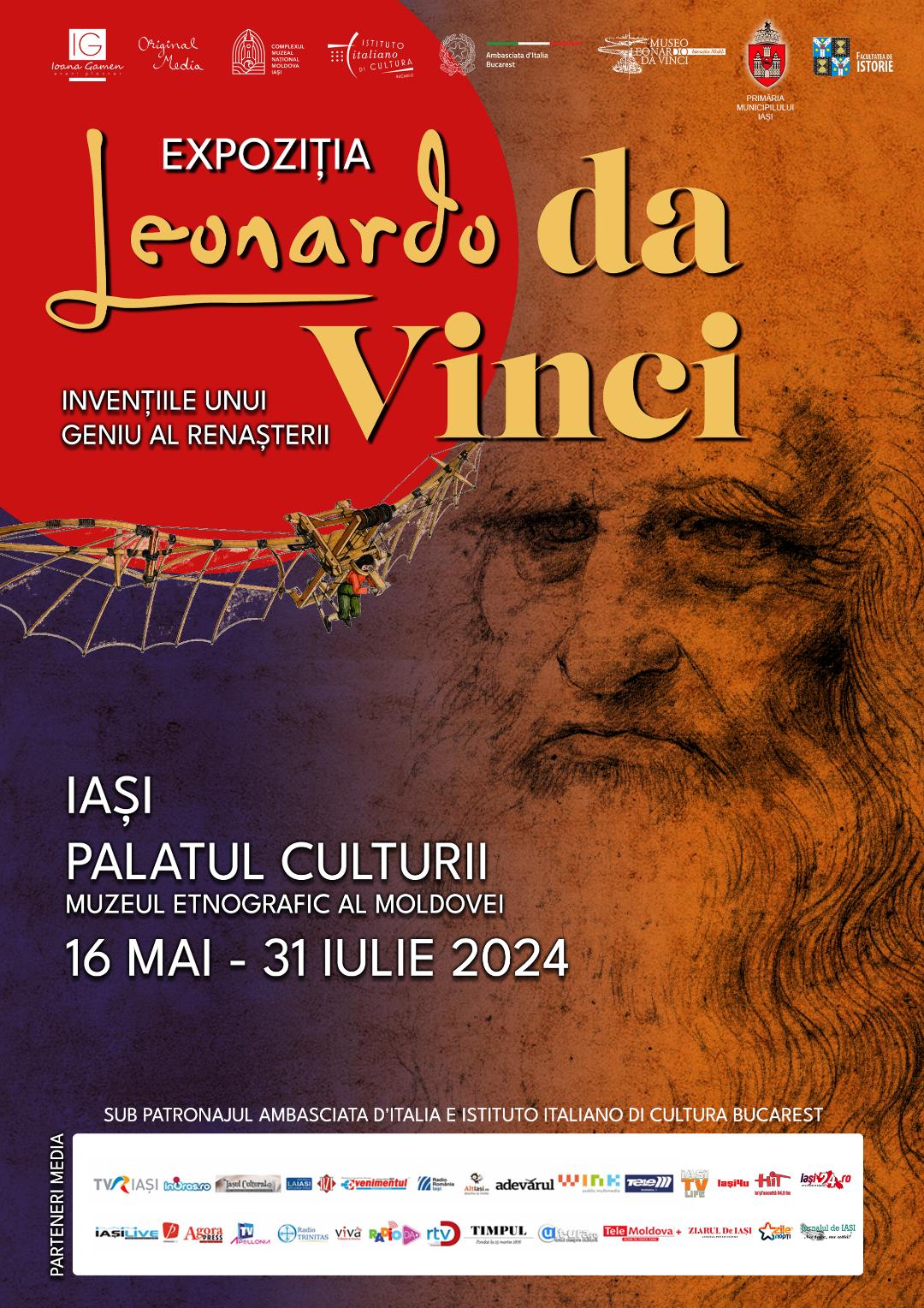 Iași: Expoziția „Leonardo Da Vinci – Invențiile unui geniu al Renașterii”