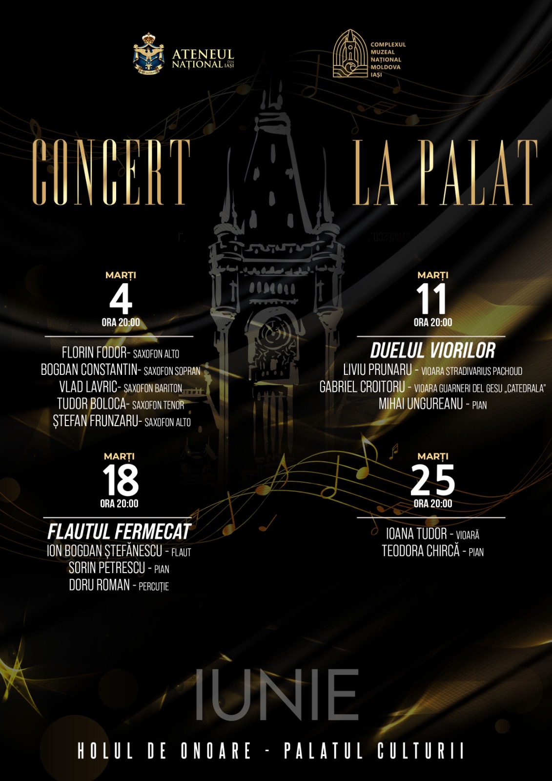 Iași: Concert la Palat, cu invitați de excepție, în luna iunie