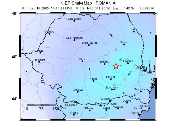 (UPDATE) Cutremur în zona seismică Vrancea