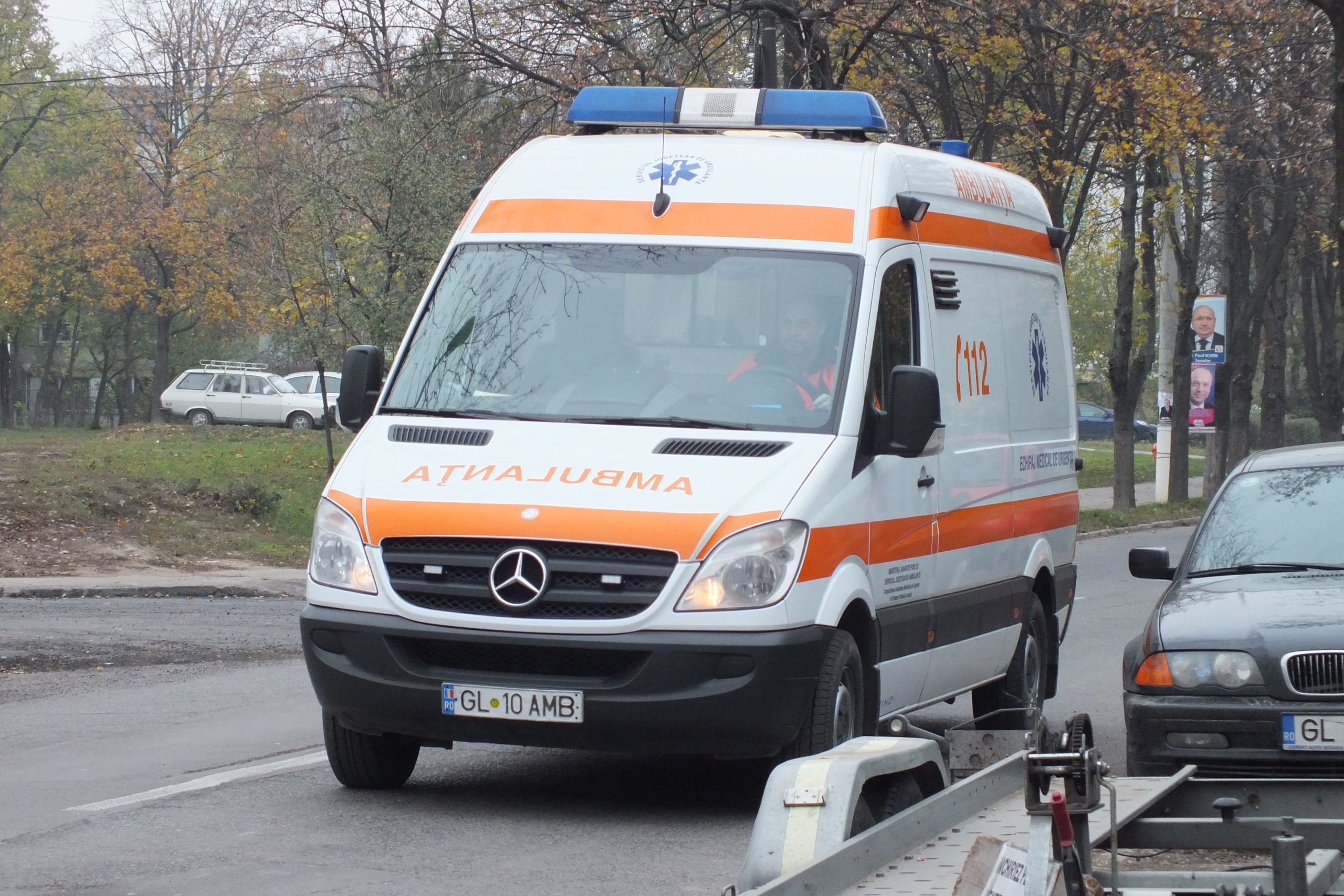 Vaslui: O salvare a luat foc în substaţia Huşi a Serviciului de Ambulanţă