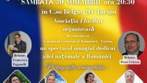 ZIUA NAȚIONALĂ A ROMÂNIEI, SĂRBĂTORITĂ DE ROMÂNII DIN TORINO, ITALIA