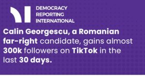 Raport al Democracy Reporting International despre influența rețelei TikTok la alegerile din România