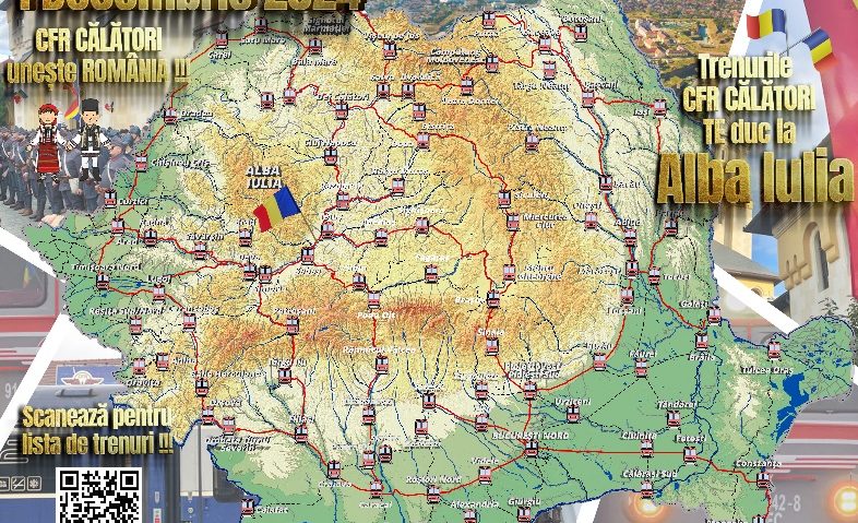 Trenurile Unirii vor duce românii din toată  țară la Alba Iulia pe 1 decembrie, de Ziua Națională a României